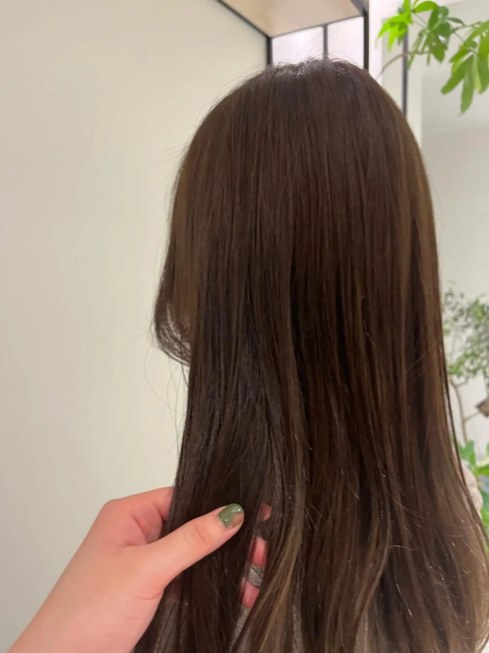 セミロング カラー 頭皮につけないカラー /白髪ぼかし/実加永のヘアスタイル