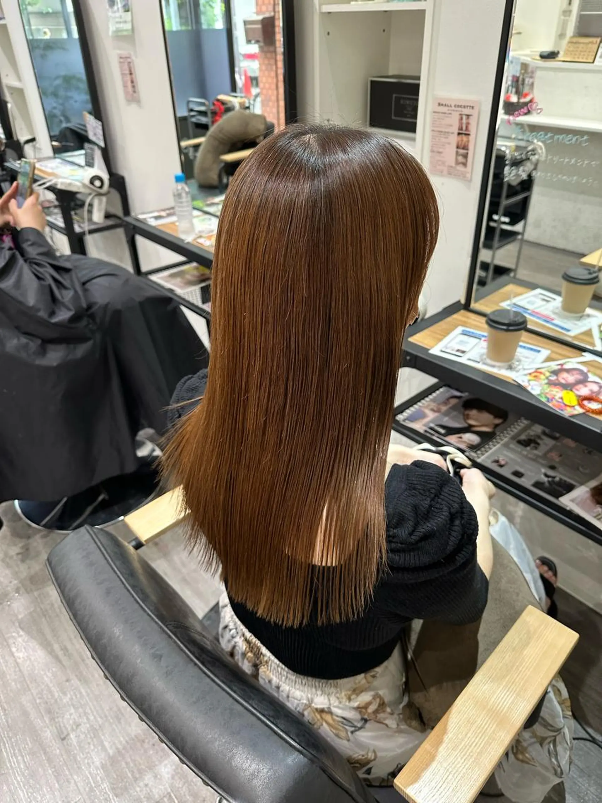 セミロング パーマ 酸性ストレート ストレートパーマ カット 縮毛矯正 トリートメント 上田 紗也のヘアスタイル