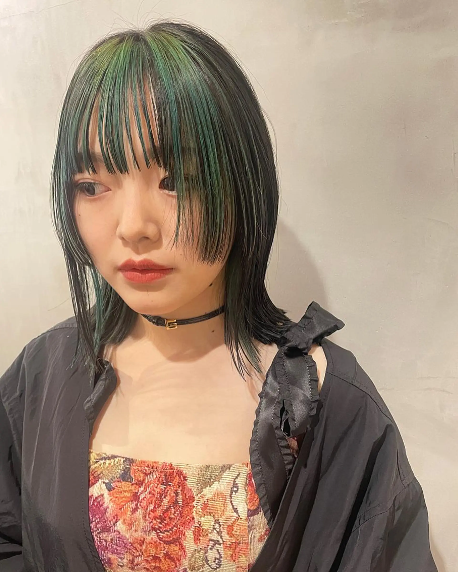 ミディアム カラー ヘアカラー 優 作のヘアスタイル