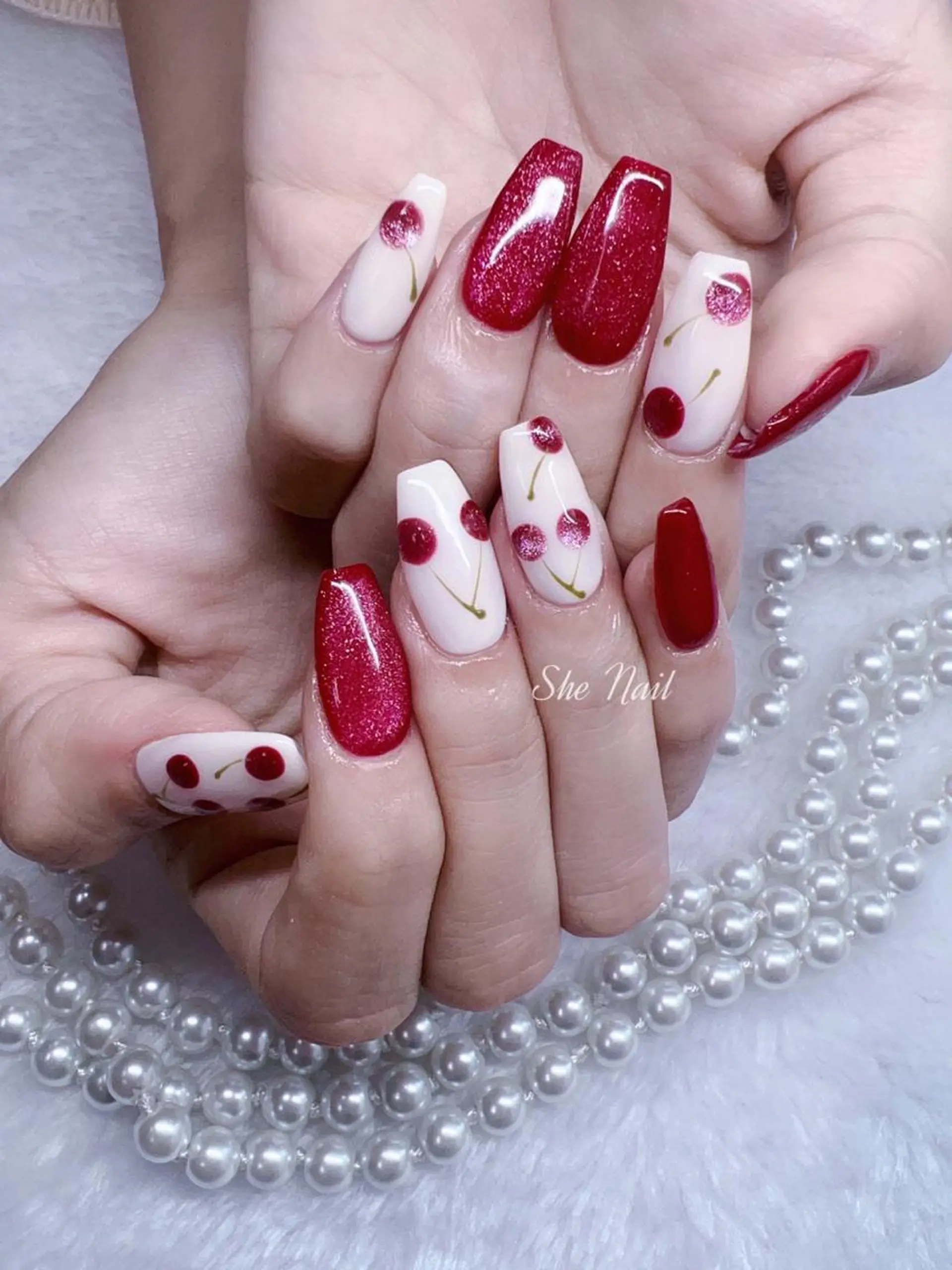 ネイル チークネイル フレンチネイル マグネットネイル 持ち込み ワンカラーネイル She   Nail所属・ISA_ BELLAのネイルデザイン