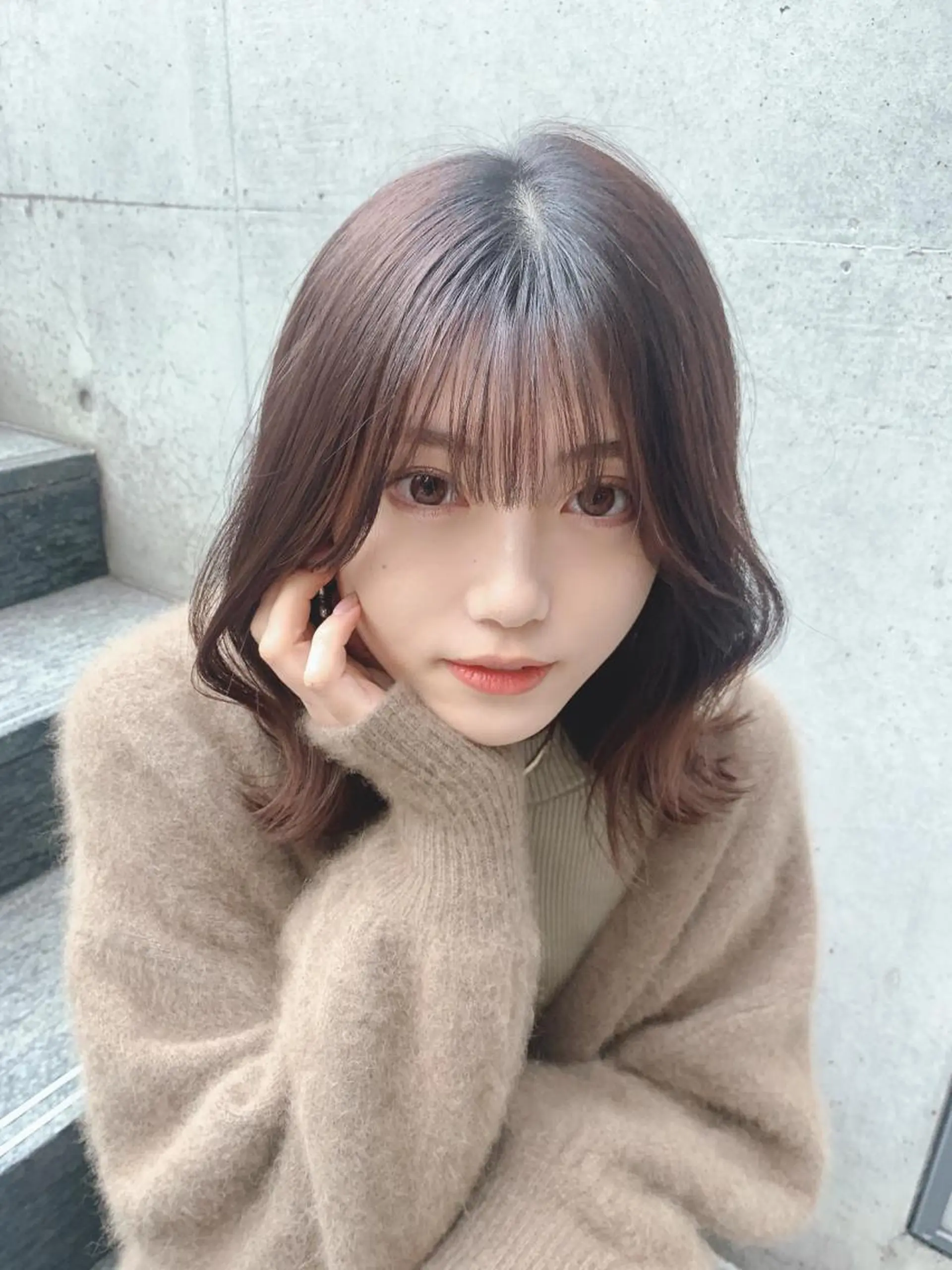 ミディアム カラー くびれヘア カット ヘアカラー トリートメント 韓国ヘア特化型美容師 カワノマイ🇰🇷のヘアスタイル