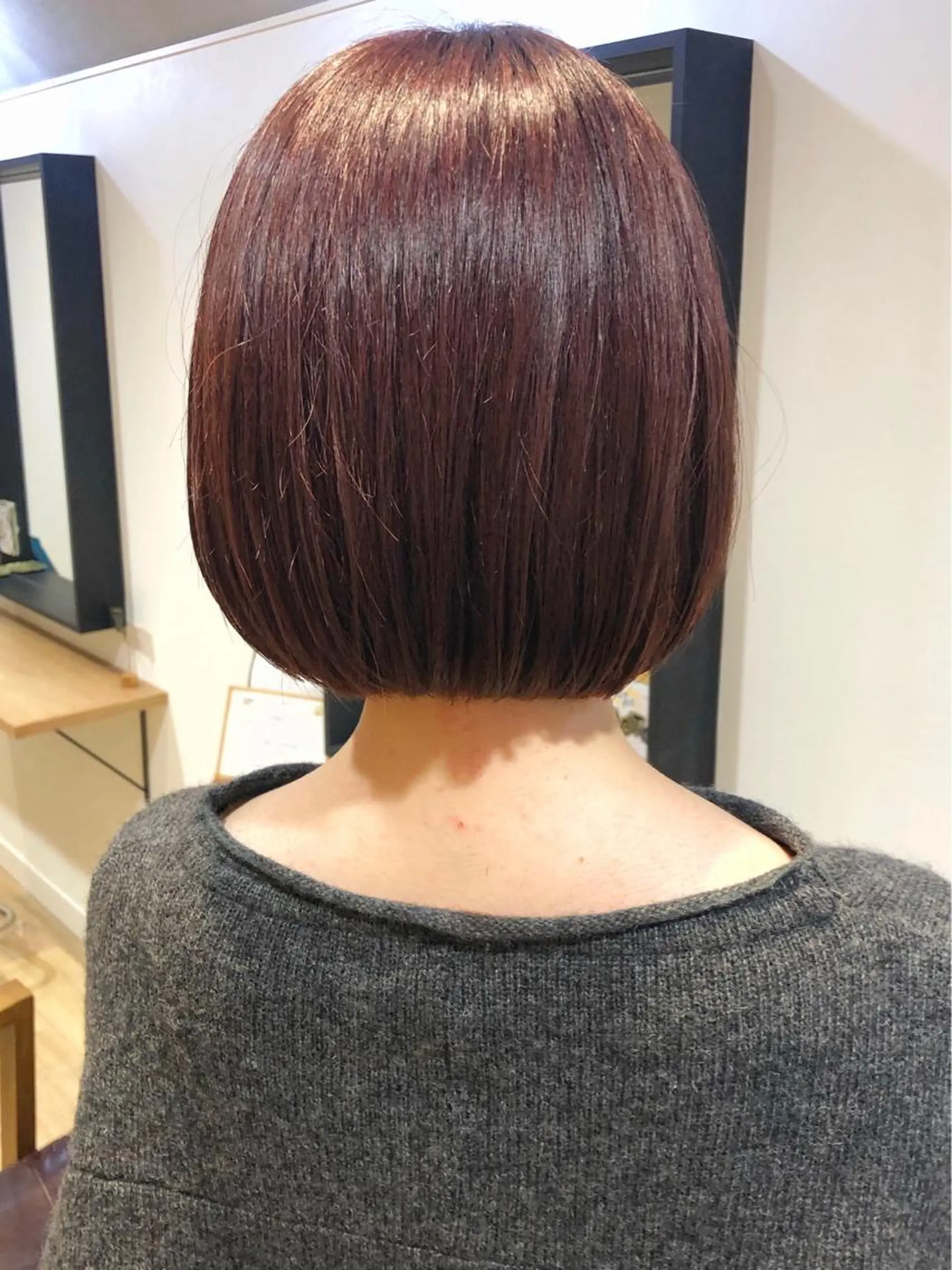 ショート ピンクブラウン ボブ ヘアカラー トリートメント cofy by melt所属・🍎みついじゅん🍏 ボブ指名No.1のヘアスタイル
