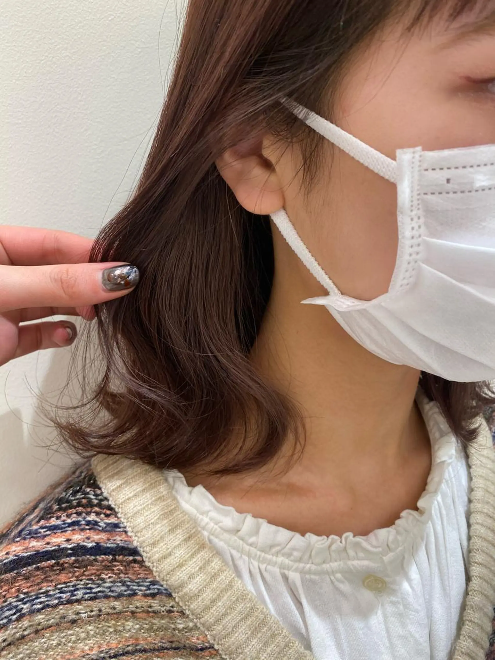 ミディアム カラー インナーカラー カット ヘアカラー トリートメント プレイングカラー🤍 細めハイライトのヘアスタイル