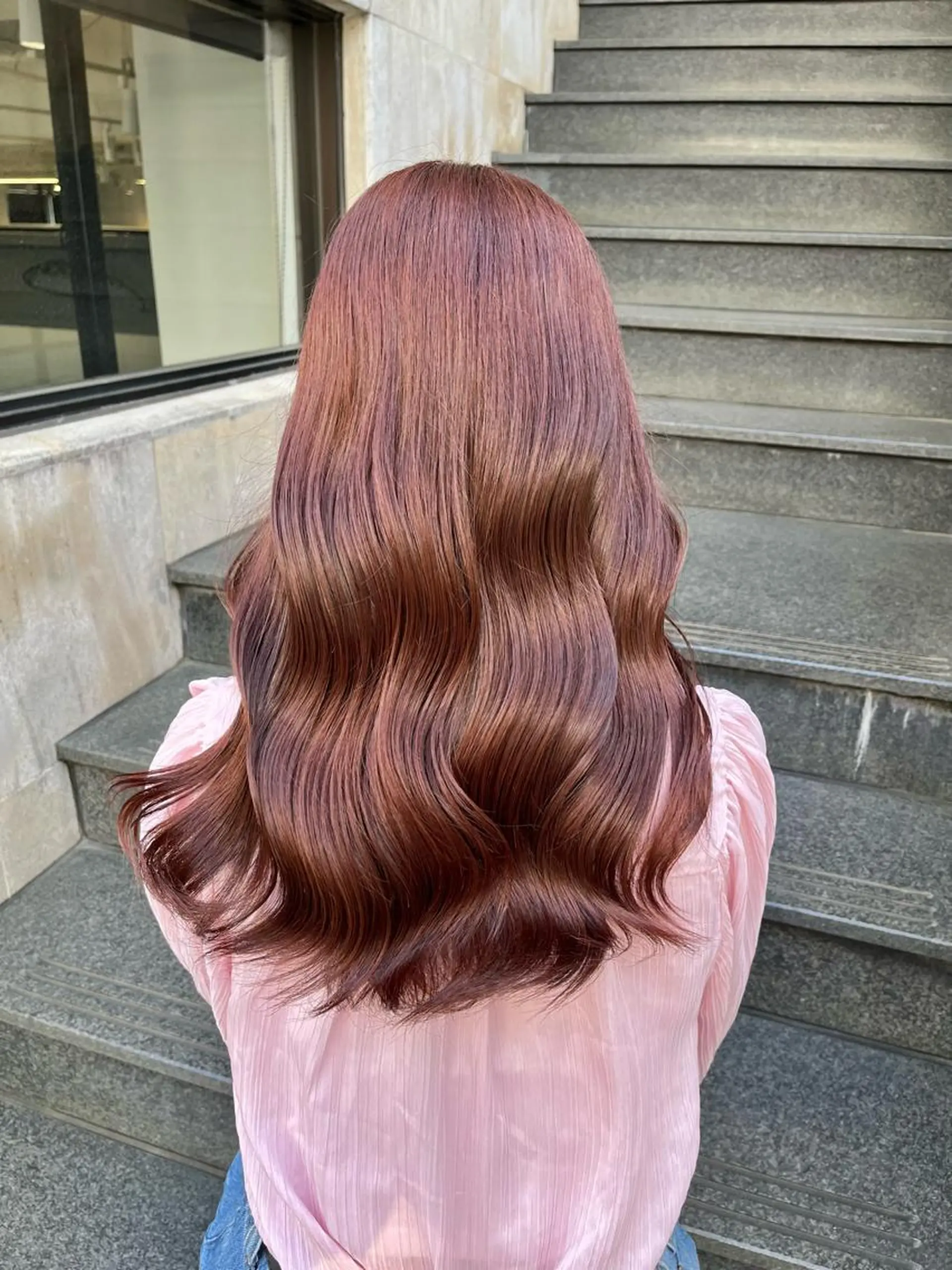 ロング カラー ブリーチ ダブルカラー ハイライトカラー ブリーチなしカラー ハイライト ヘアカラー トリートメント ブリーチなし✨艶髪 カラー𓃲YAGIのヘアスタイル