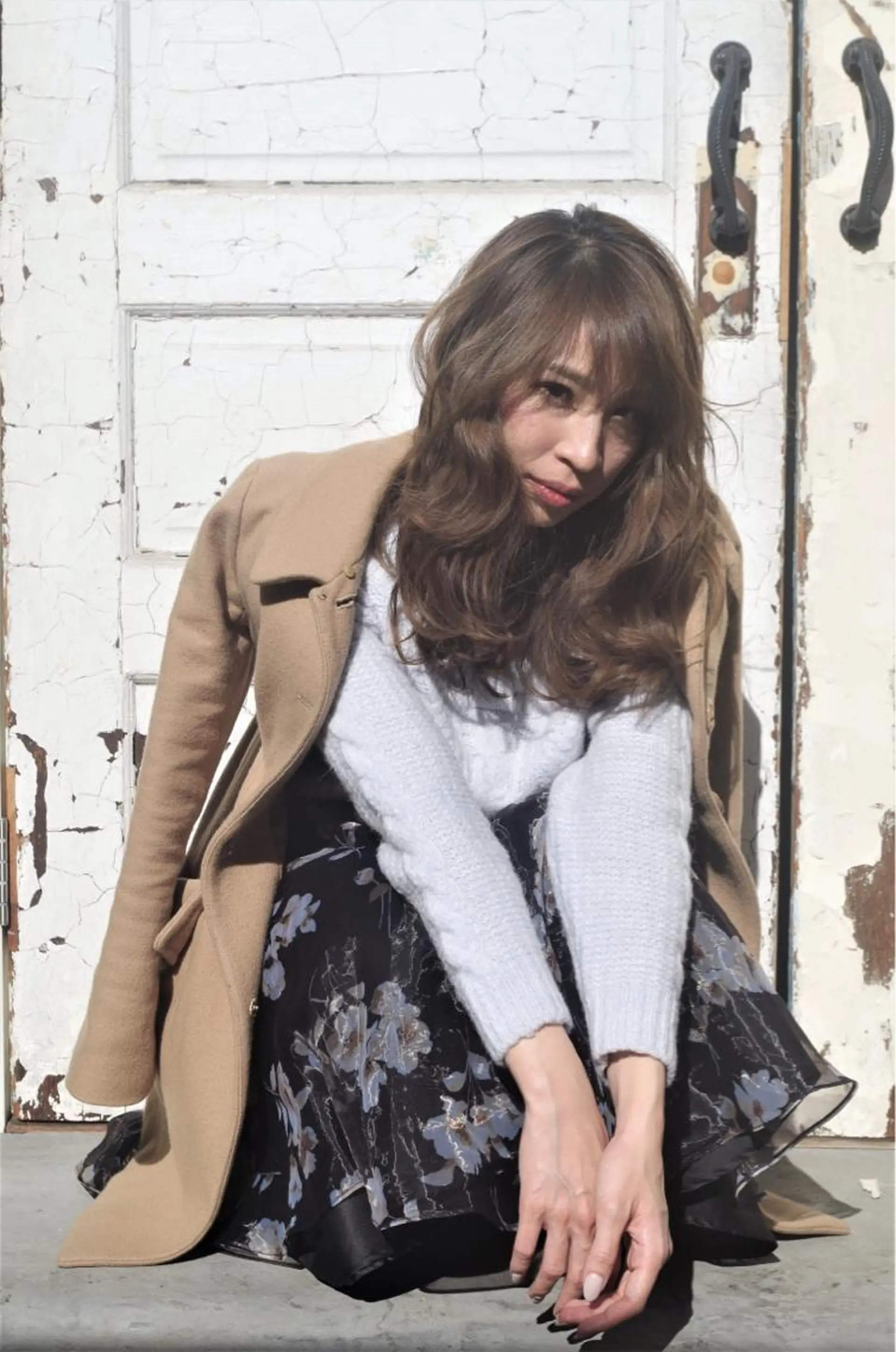 セミロング アッシュ カット ヘアカラー HIRO .のヘアスタイル