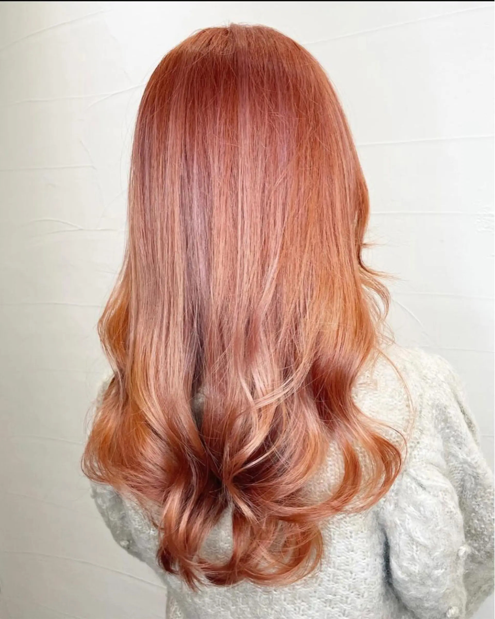 セミロング カラー ハイトーンカラー オレンジ ピンクカラー ヘアカラー トリートメント バレイヤージュカラー 特化美容師✨星皓太のヘアスタイル