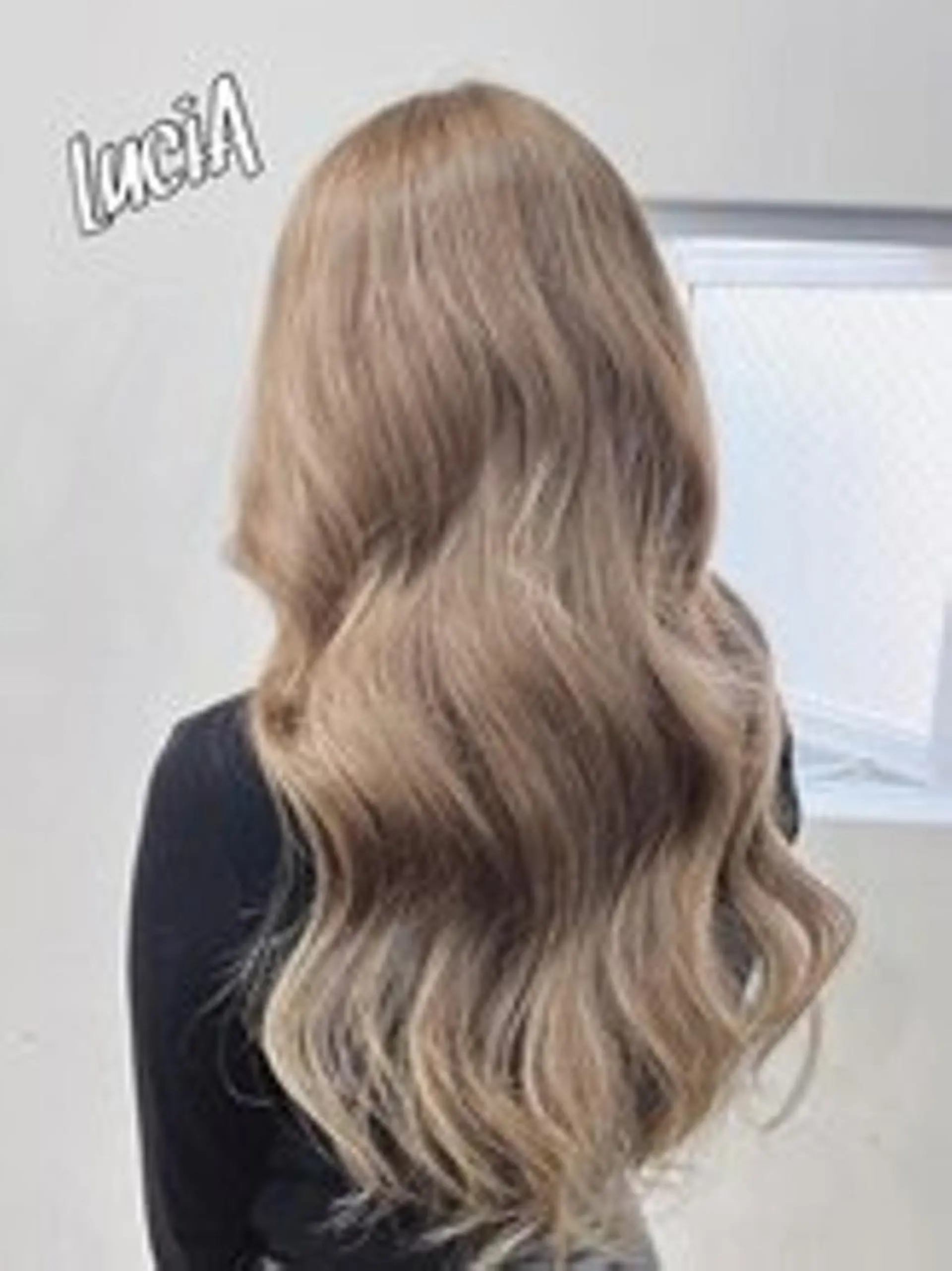 ロング カラー ヘアアレンジ シールエクステ アディクシーカラー バレイヤージュ ブリーチ ケアブリーチ LuciA/エクステ カラーのヘアスタイル