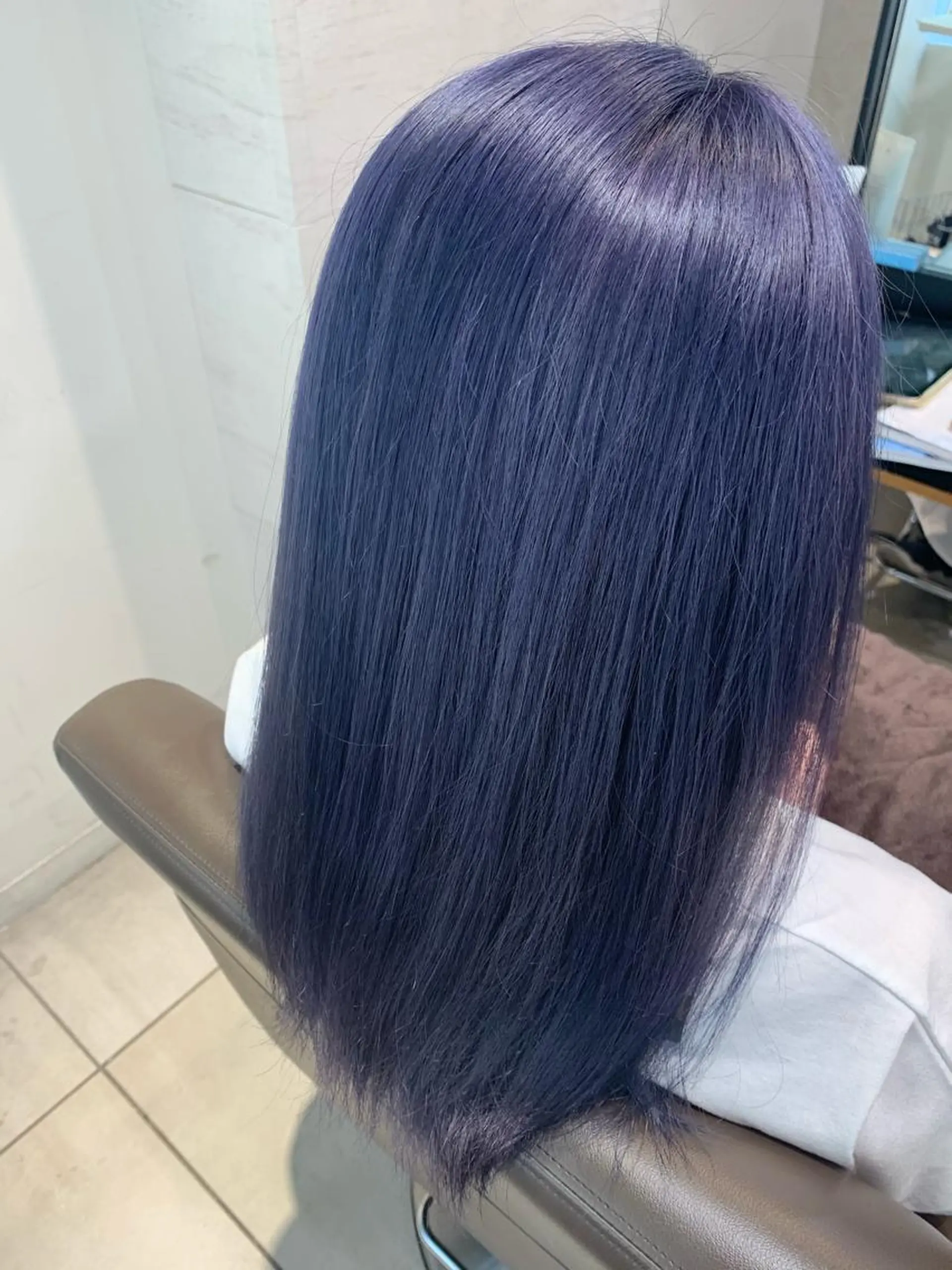 セミロング カラー 乾かすだけでサラ艶に /髪質改善西村涼太のヘアスタイル