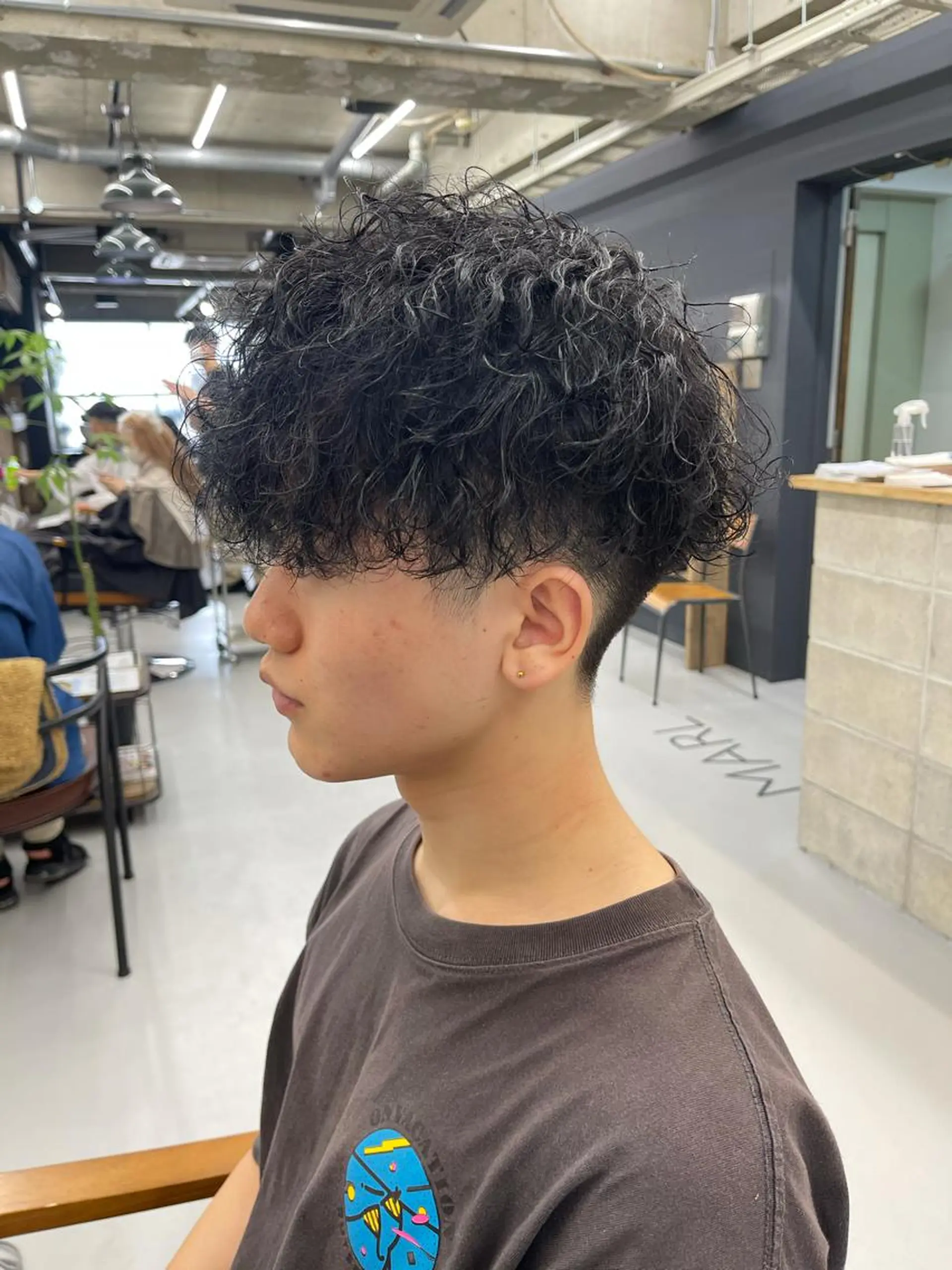 パーマ メンズ カット パーマ 森本裕/オーナー/ スパイラルパーマのヘアスタイル