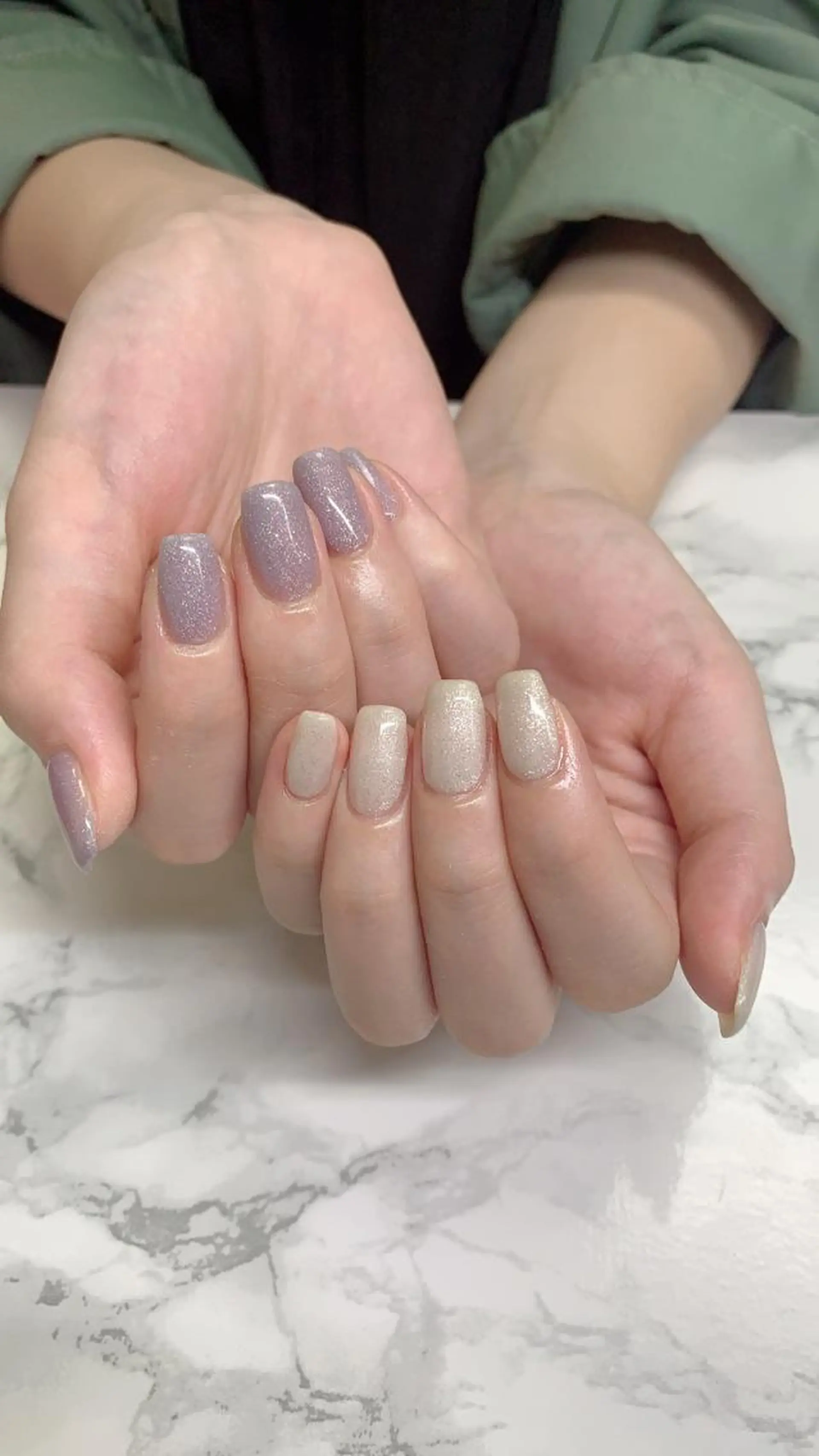 ネイル はな💎ネイル ワンホン、長さ出しのネイルデザイン