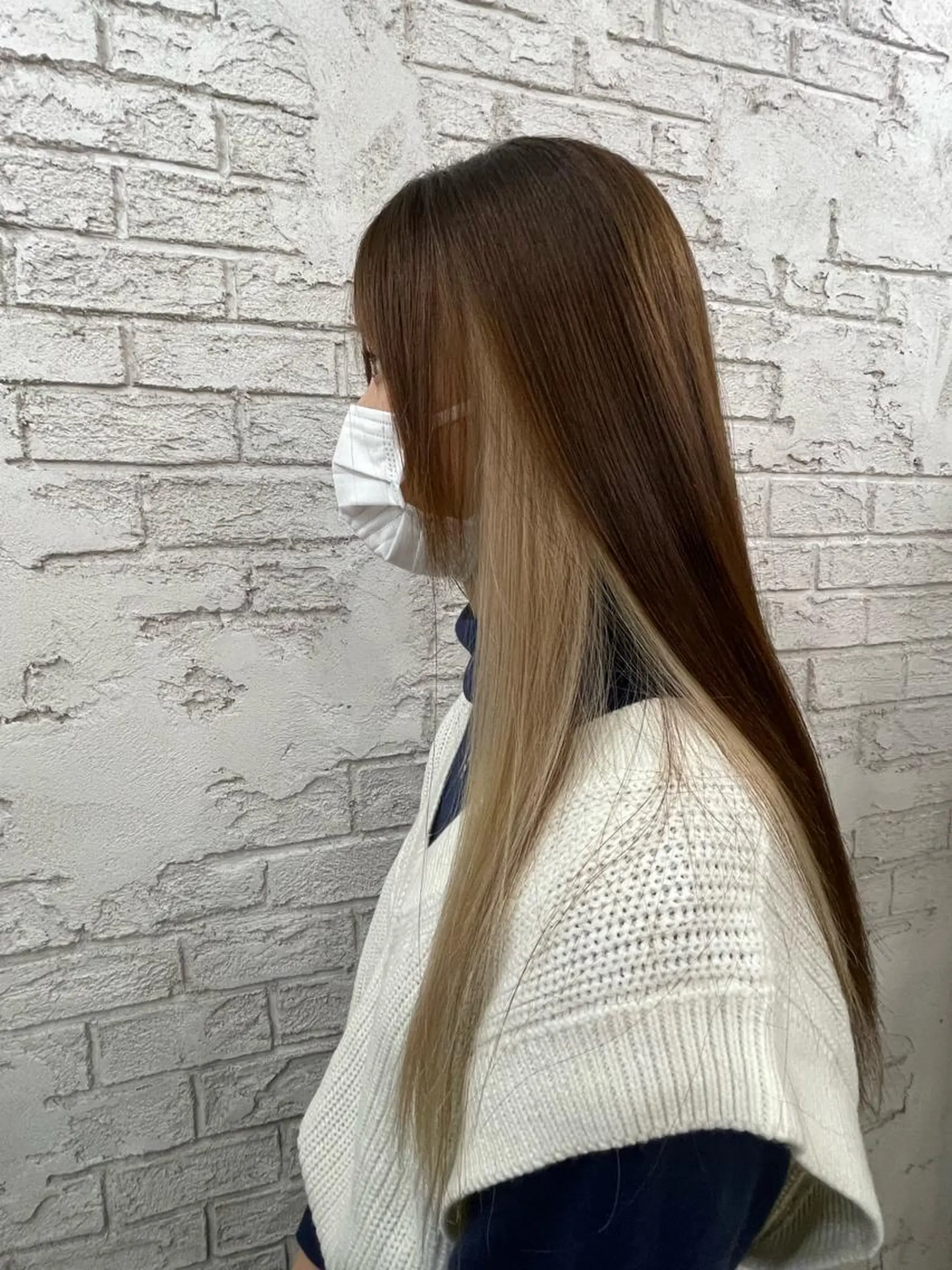 ロング ヘアカラー トリートメント ブリーチカラーボブ sayo🧸🤎のヘアスタイル