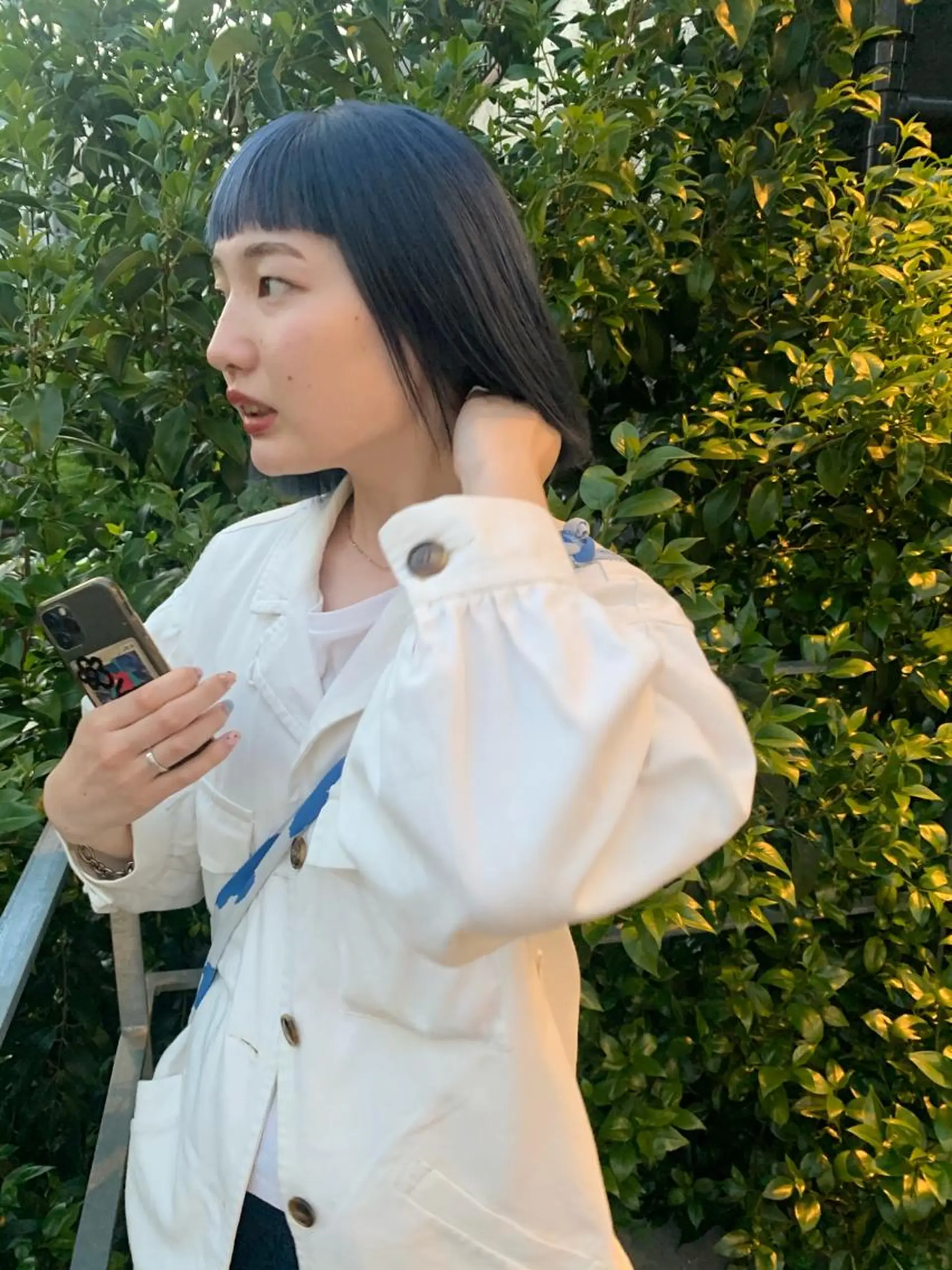 ショート カラー ブルーカラー オン眉 カット 縮毛矯正 sakoda shunkiのヘアスタイル