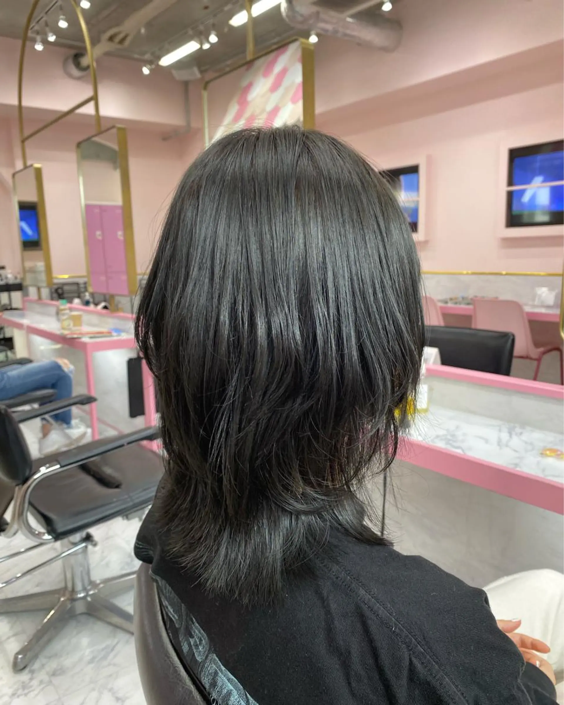 ミディアム カラー ヘアアレンジ カット ヘアカラー SALOWIN横浜所属・𓍯韓国style/ 髪質改善𓍯中村和希のヘアスタイル