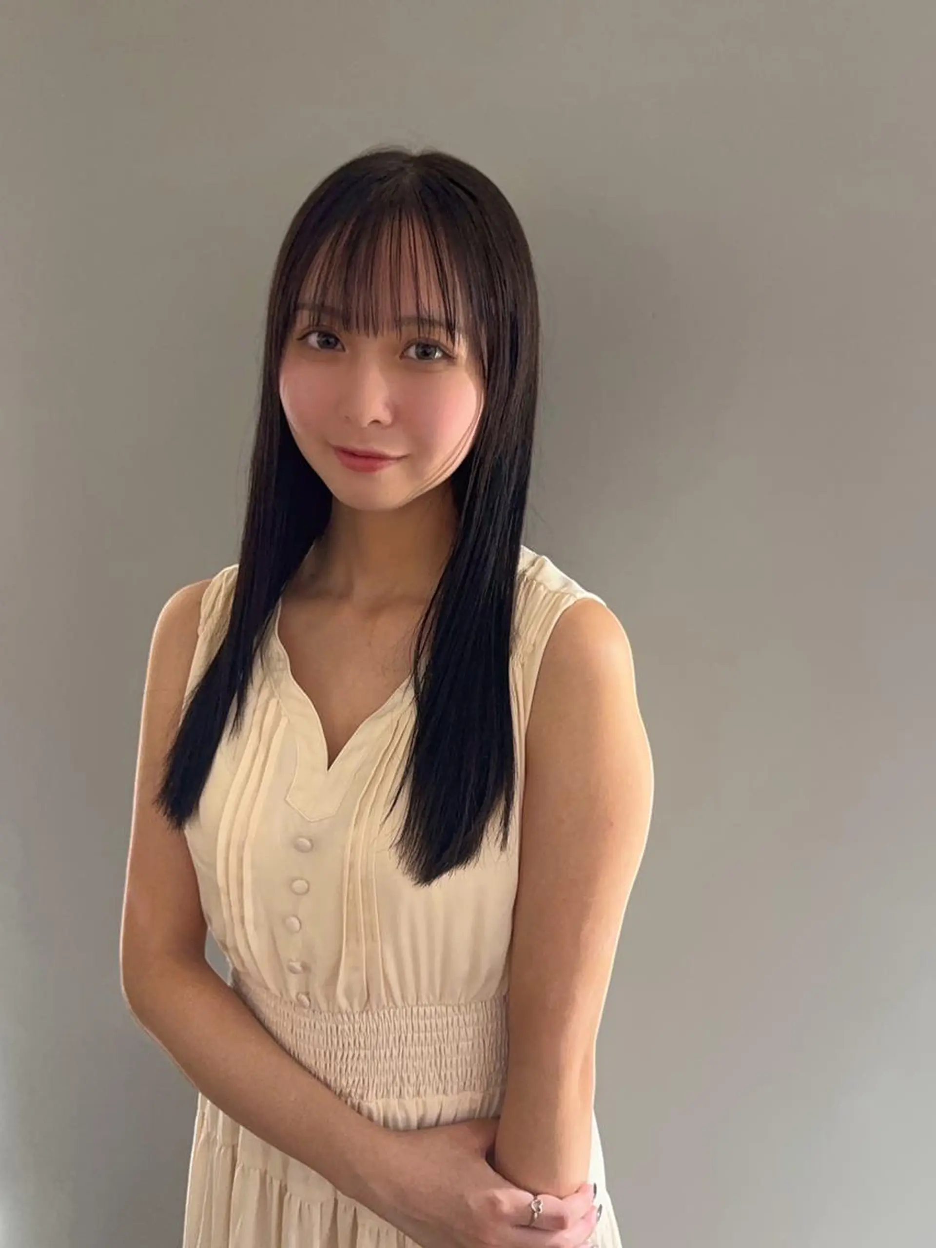 ロング ボブ くびれヘア 顔まわりレイヤー ハイライト 髪質改善 髪質改善TABATA YUUKI 表参道のヘアスタイル