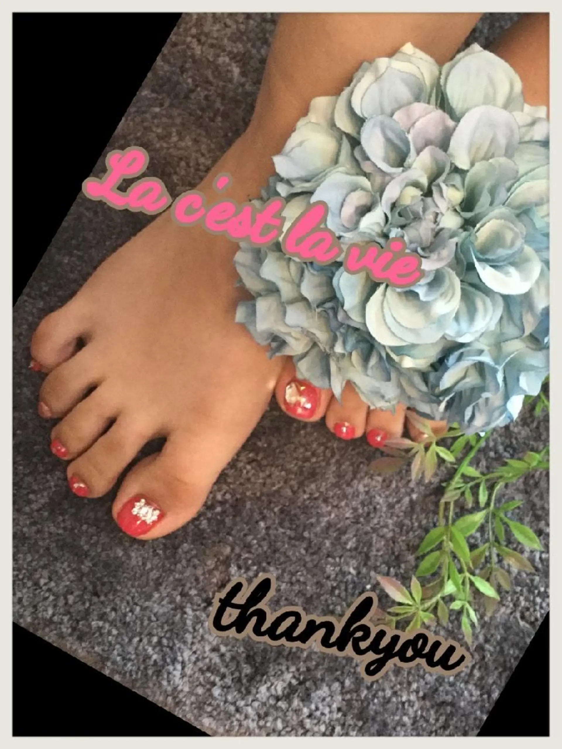 ネイル アートネイル フットネイル ワンカラーネイル ストーンネイル nailsalon ラセラヴィのネイルデザイン