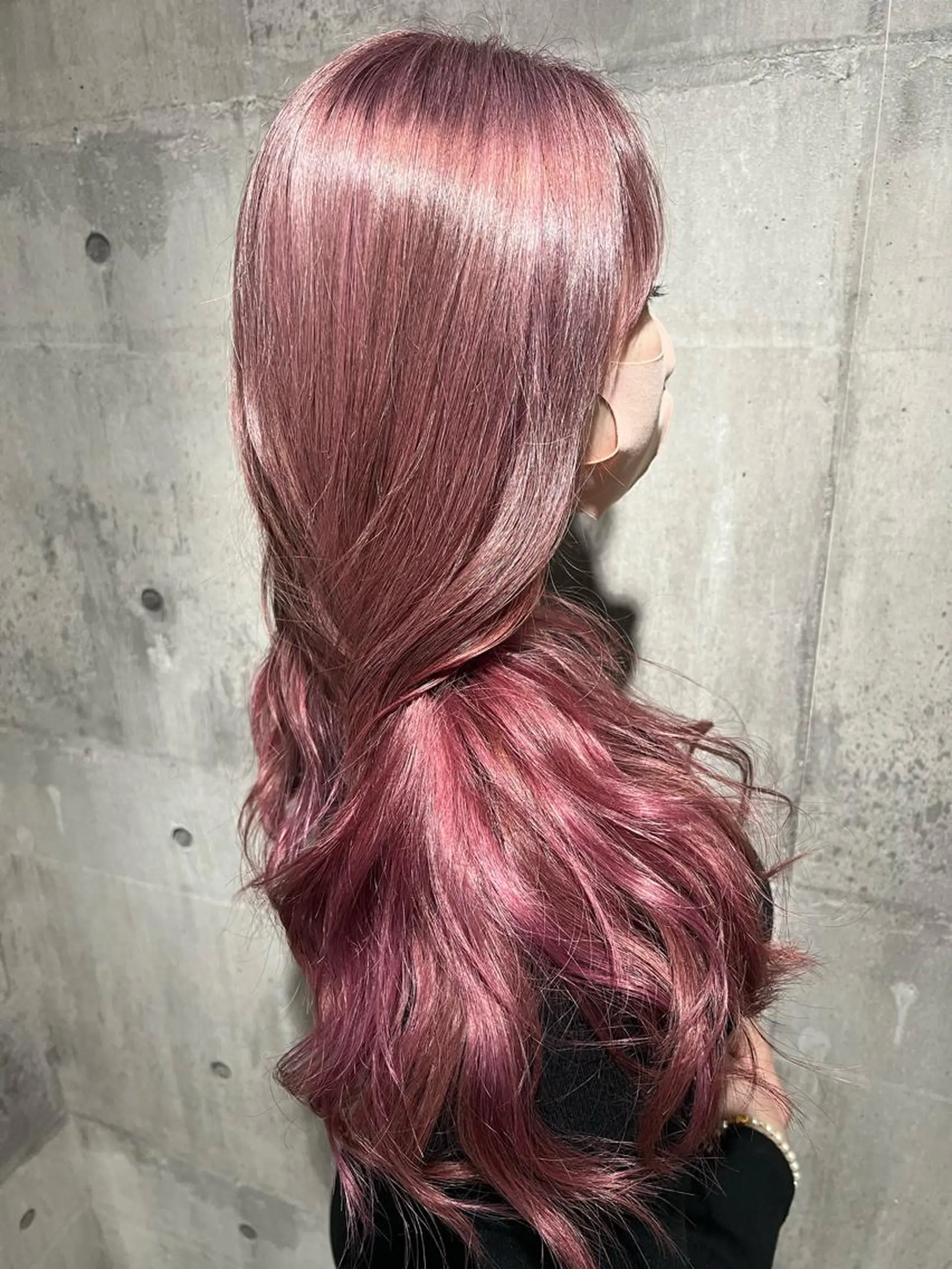 セミロング カラー mimiiy梅田 中崎町ハイトーンのヘアスタイル