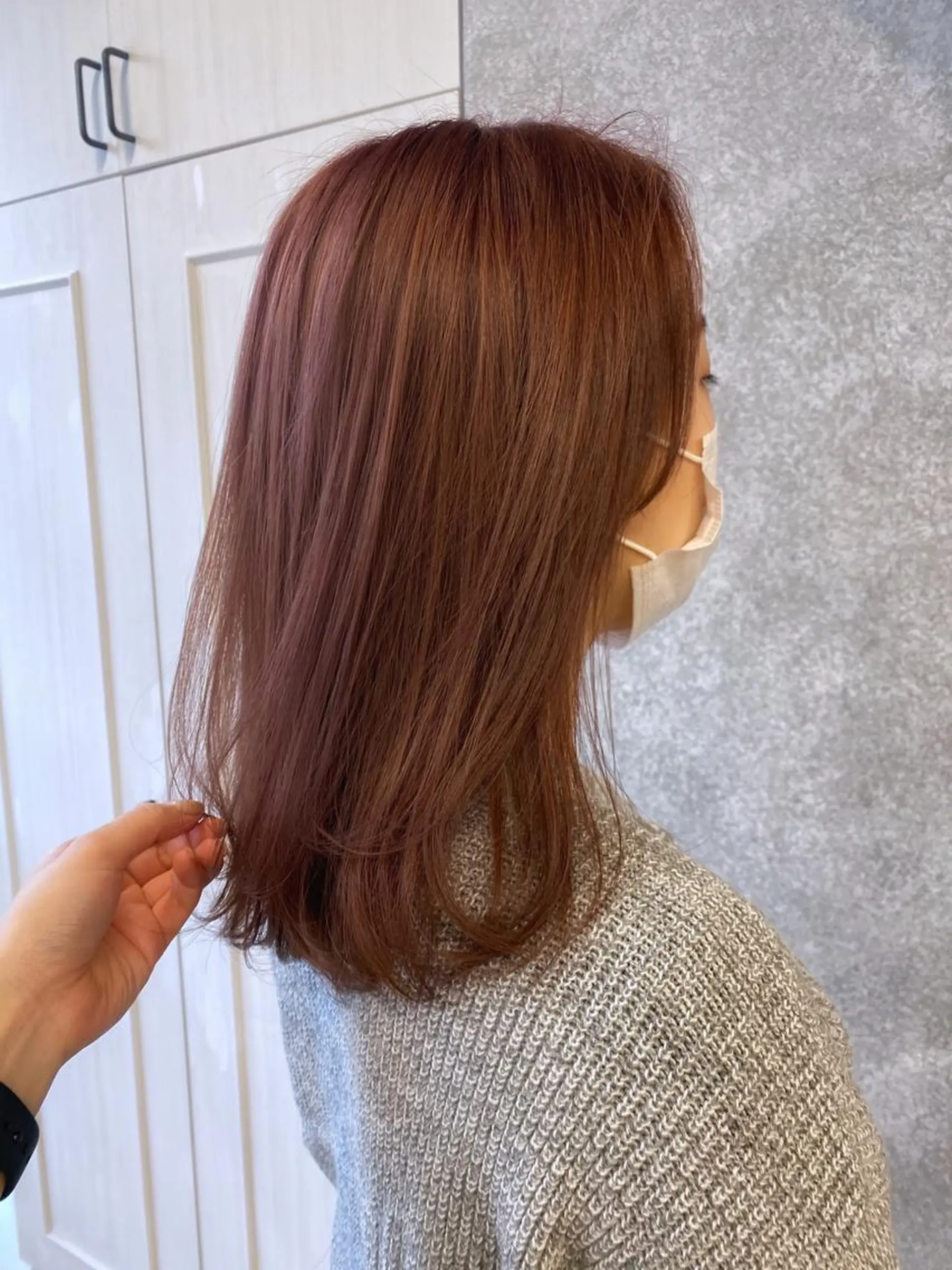 ミディアム カラー ベージュカラー ピンクカラー ピンクベージュ 大人お洒落女子❤︎ Ayakoのヘアスタイル