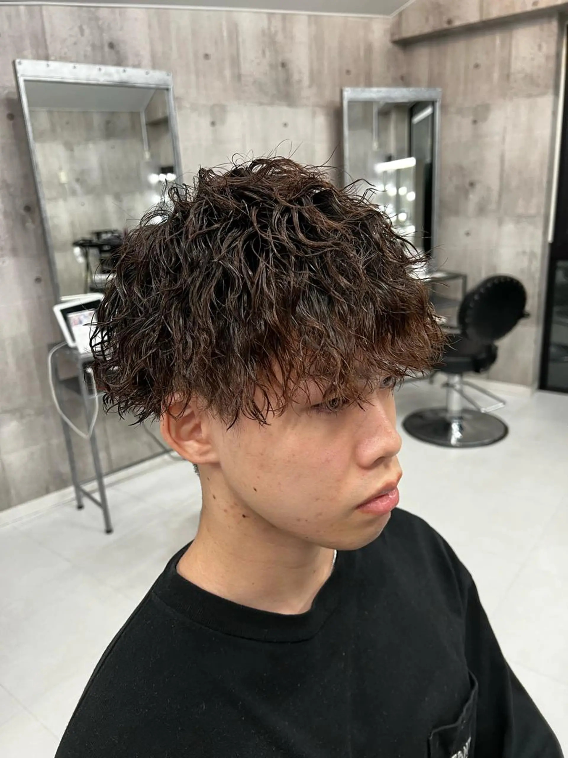 ショート パーマ メンズ カット メンズカット/波巻き TAKUMAのヘアスタイル