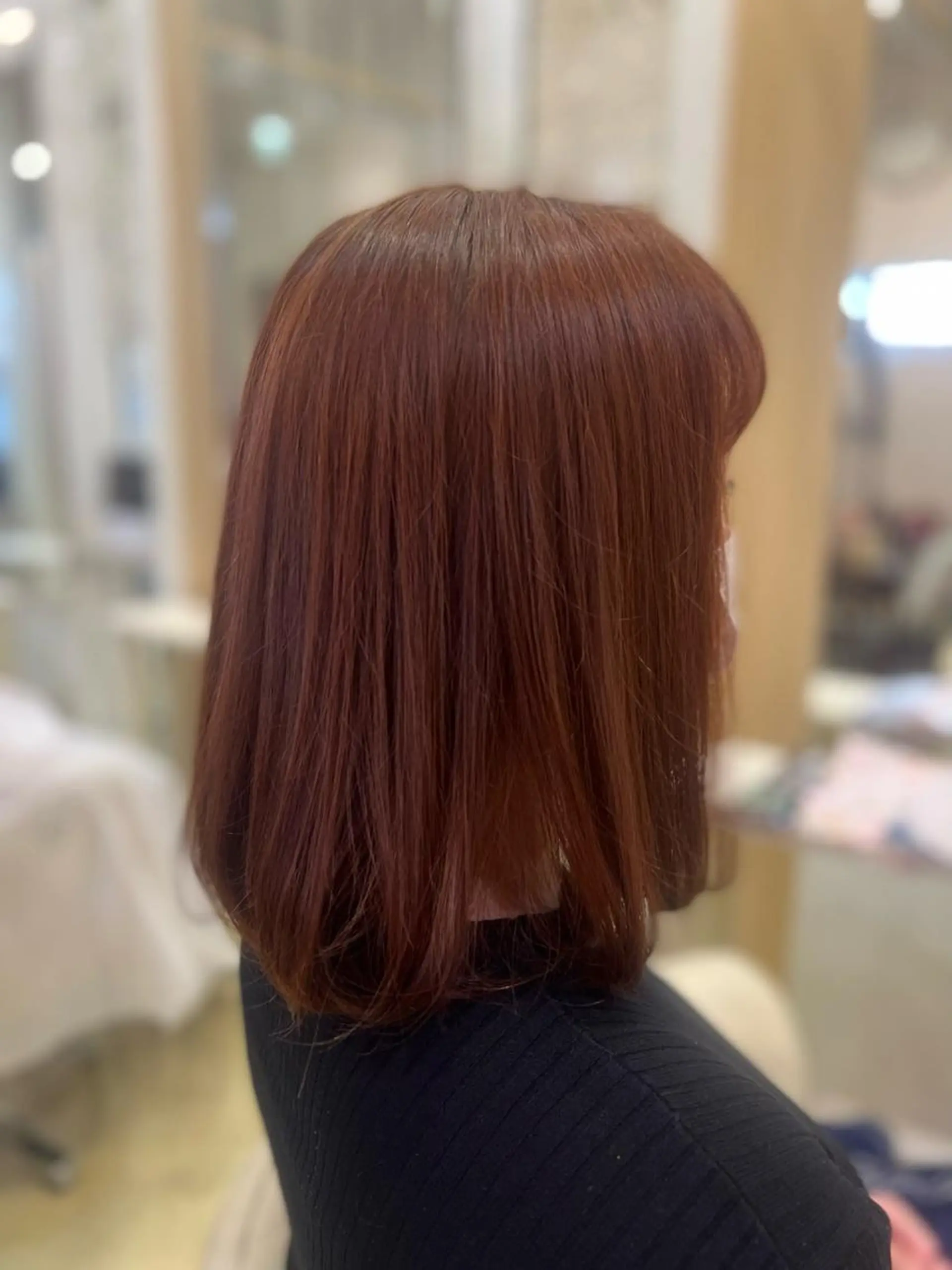 カラー オレンジ ピンクカラー カット ヘアカラー トリートメント 大西 七海のヘアスタイル