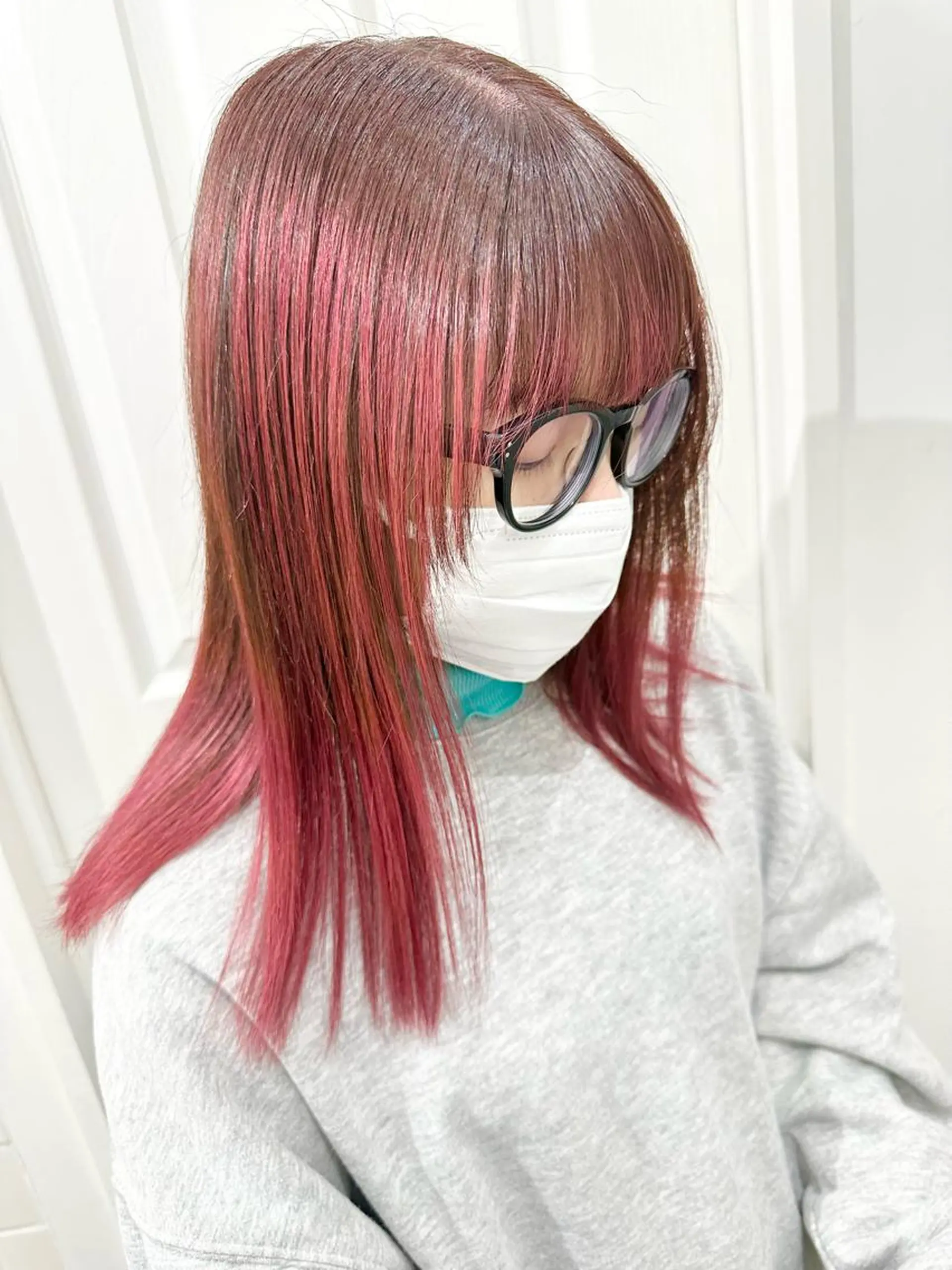 ミディアム カラー ヘアカラー トリートメント ヘッドスパ ヘアセット kai .のヘアスタイル