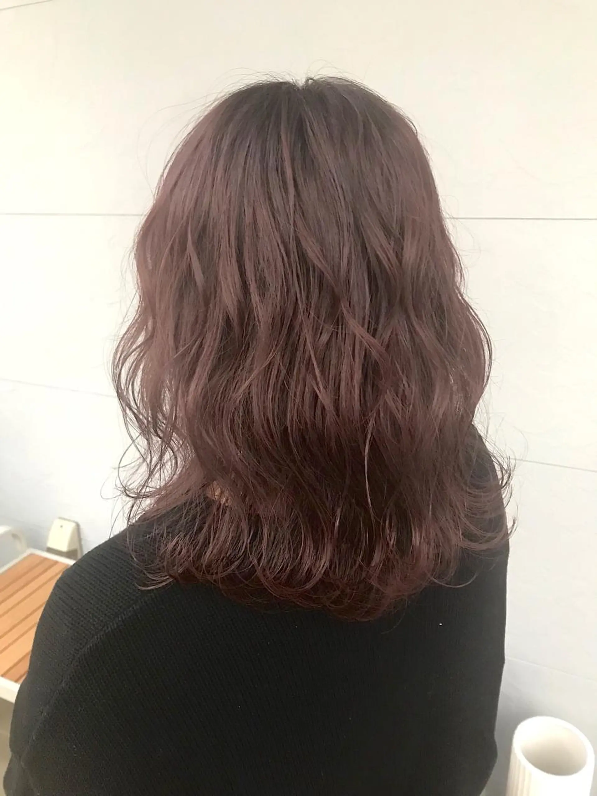 セミロング カラー ピンクカラー ヘアカラー lani 天神大名/ブリーチのヘアスタイル