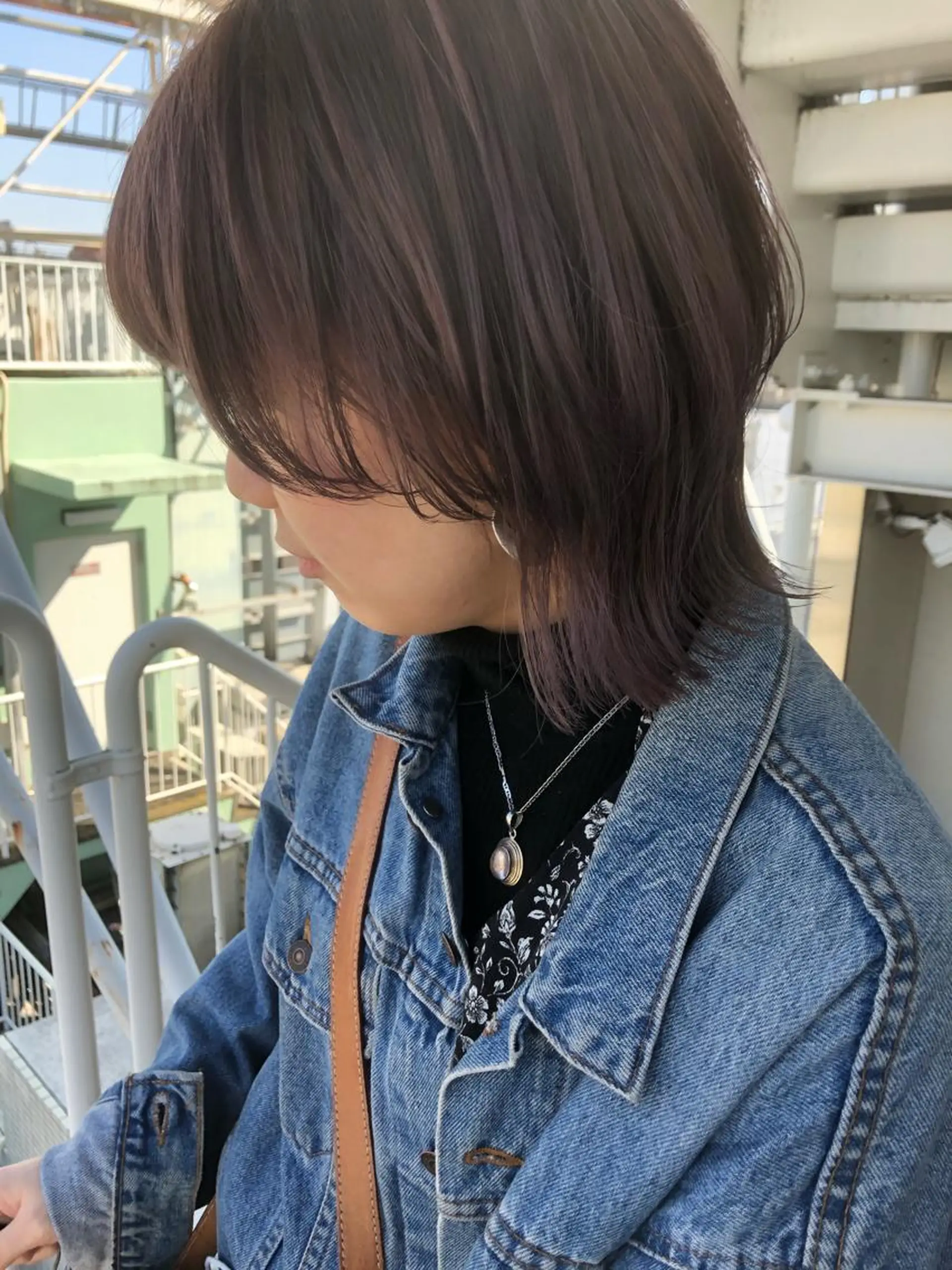 ミディアム カラー ブリーチ グレージュ ラベンダーカラー ラベンダーグレージュ ラベンダーグレー ヘアカラー トリートメント せこぐち まいのヘアスタイル