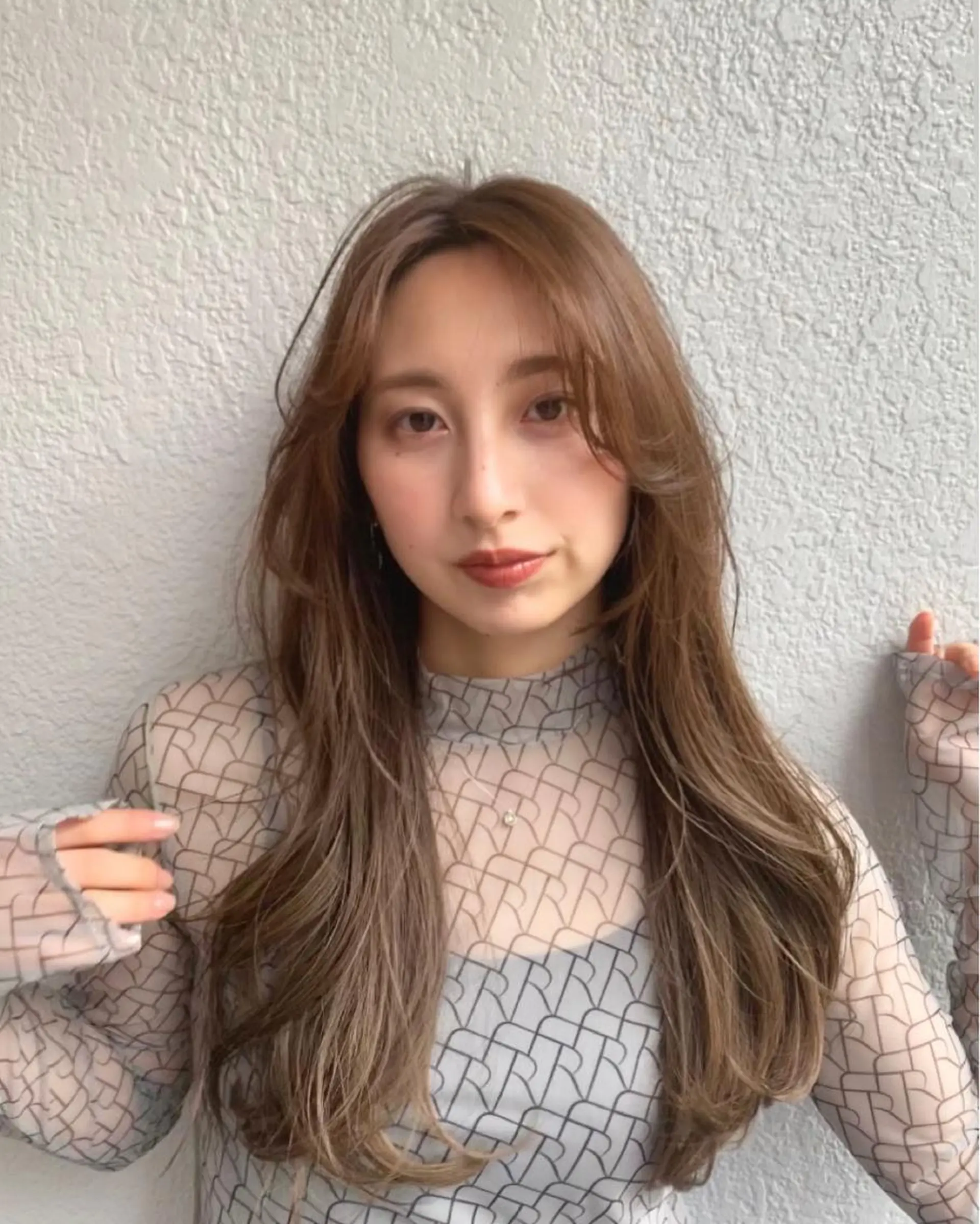 ロング カラー ベージュカラー オブヘア鷺沼所属・立石 タテイシのヘアスタイル