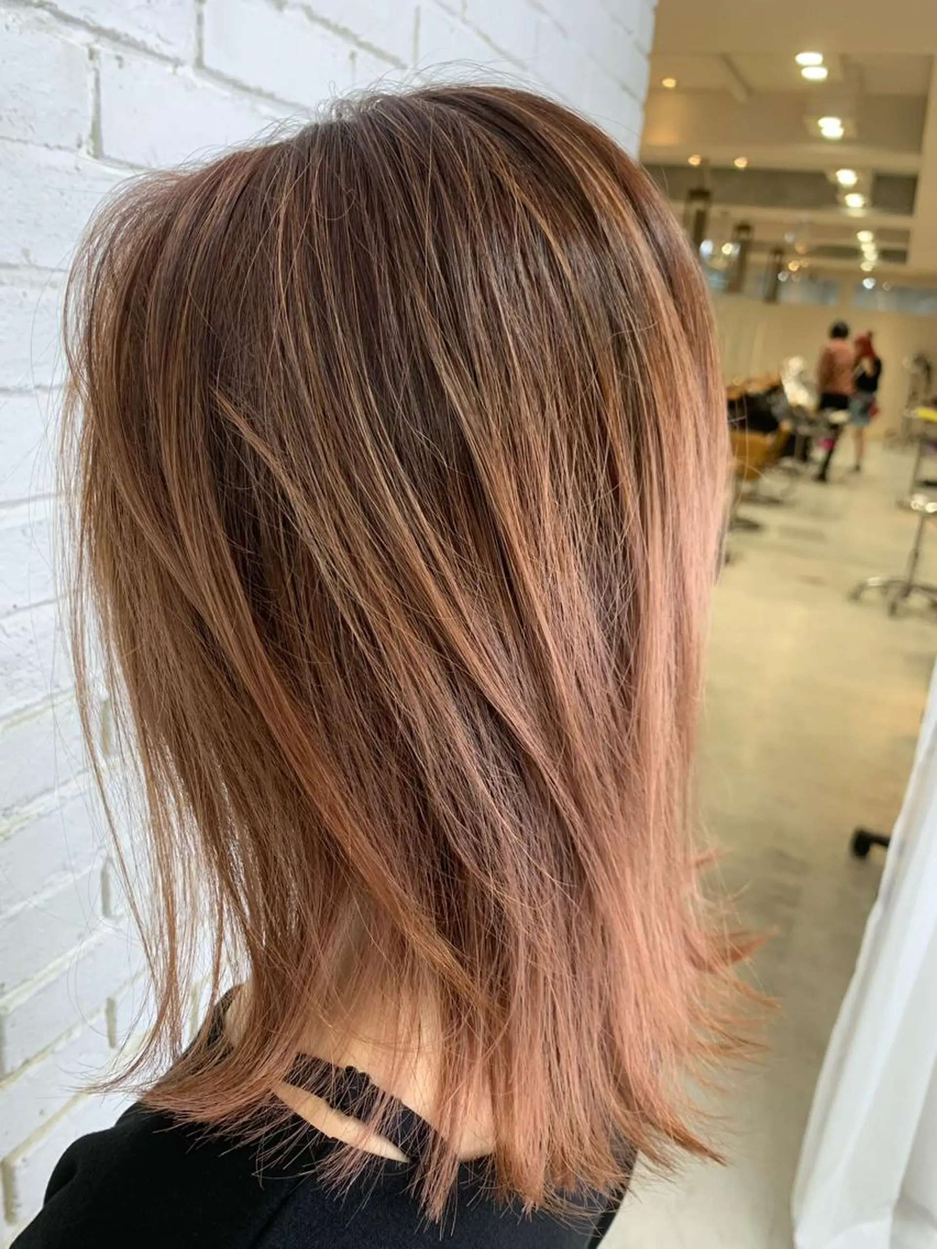 ミディアム カラー オレンジ ヘアカラー トリートメント LUXBE LUCE那覇イオン店所属・LUXBE LUCEのヘアスタイル