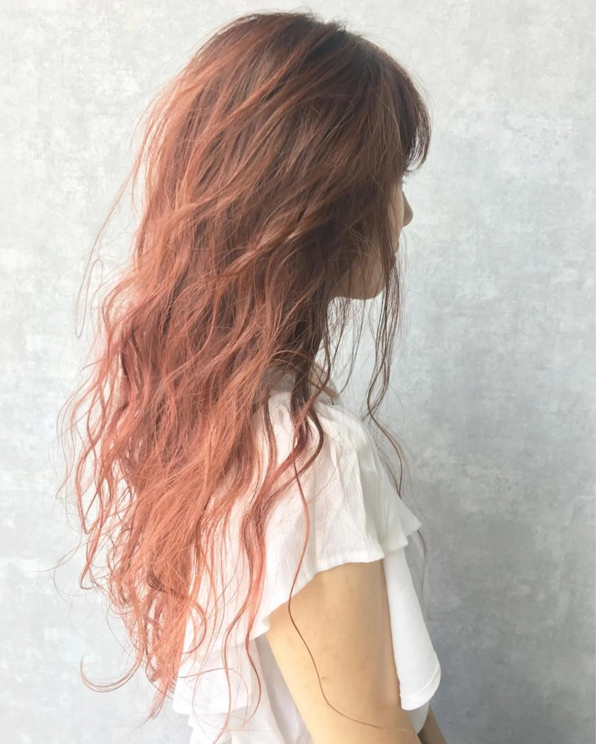 ロング カラー ピンクカラー レイヤーカット BLend 渋谷のヘアスタイル