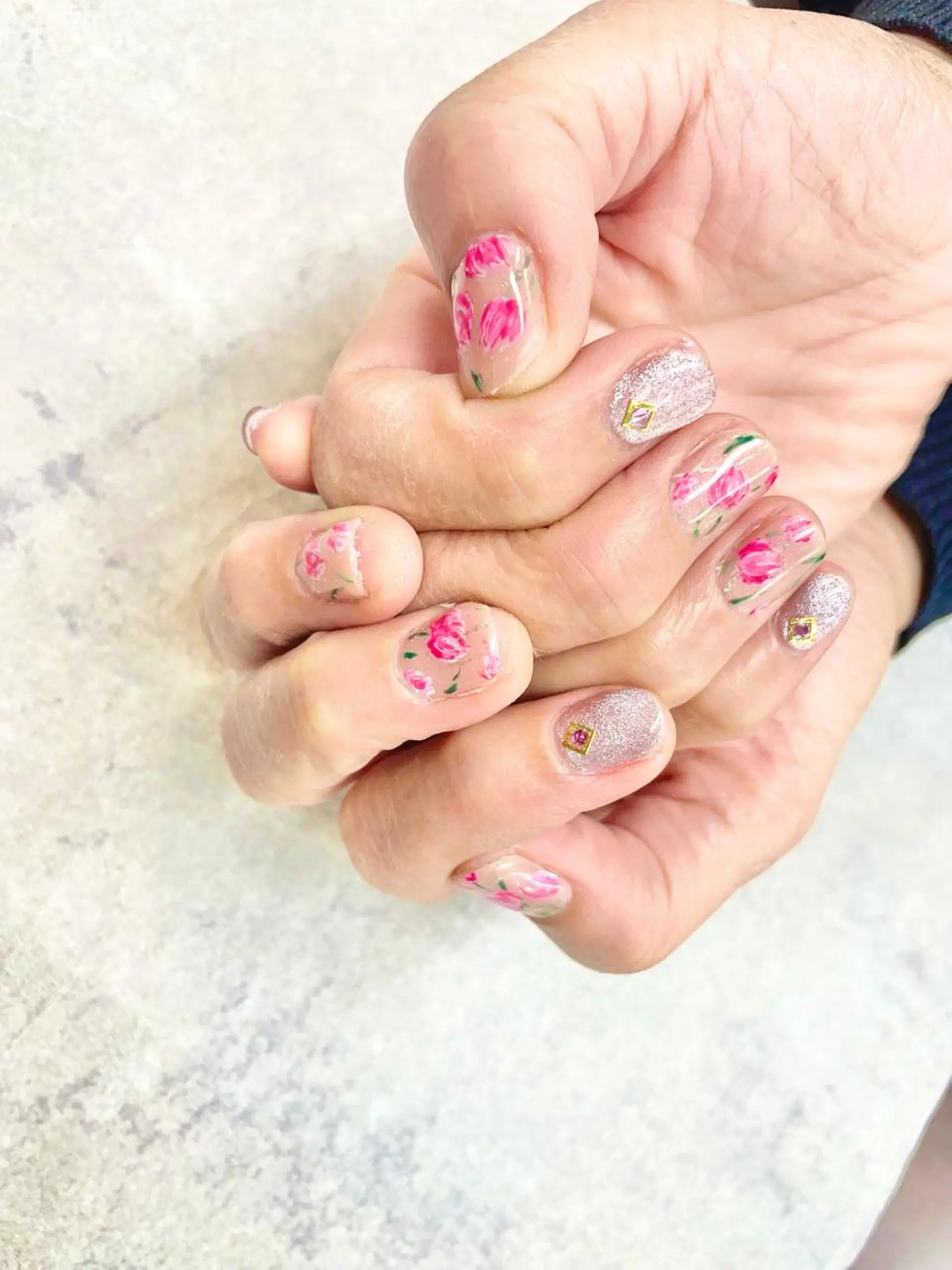 ネイル アートネイル ジェルネイル マグネットネイル オフィスネイル ピンク ハンドネイル ハンドケア FASTNAIL PLUS 新宿店のネイルデザイン
