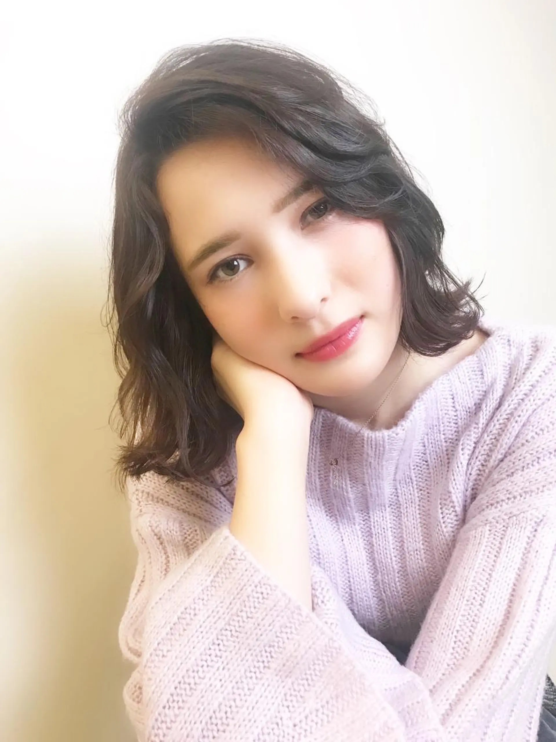 ミディアム 岡山 亮介のヘアスタイル