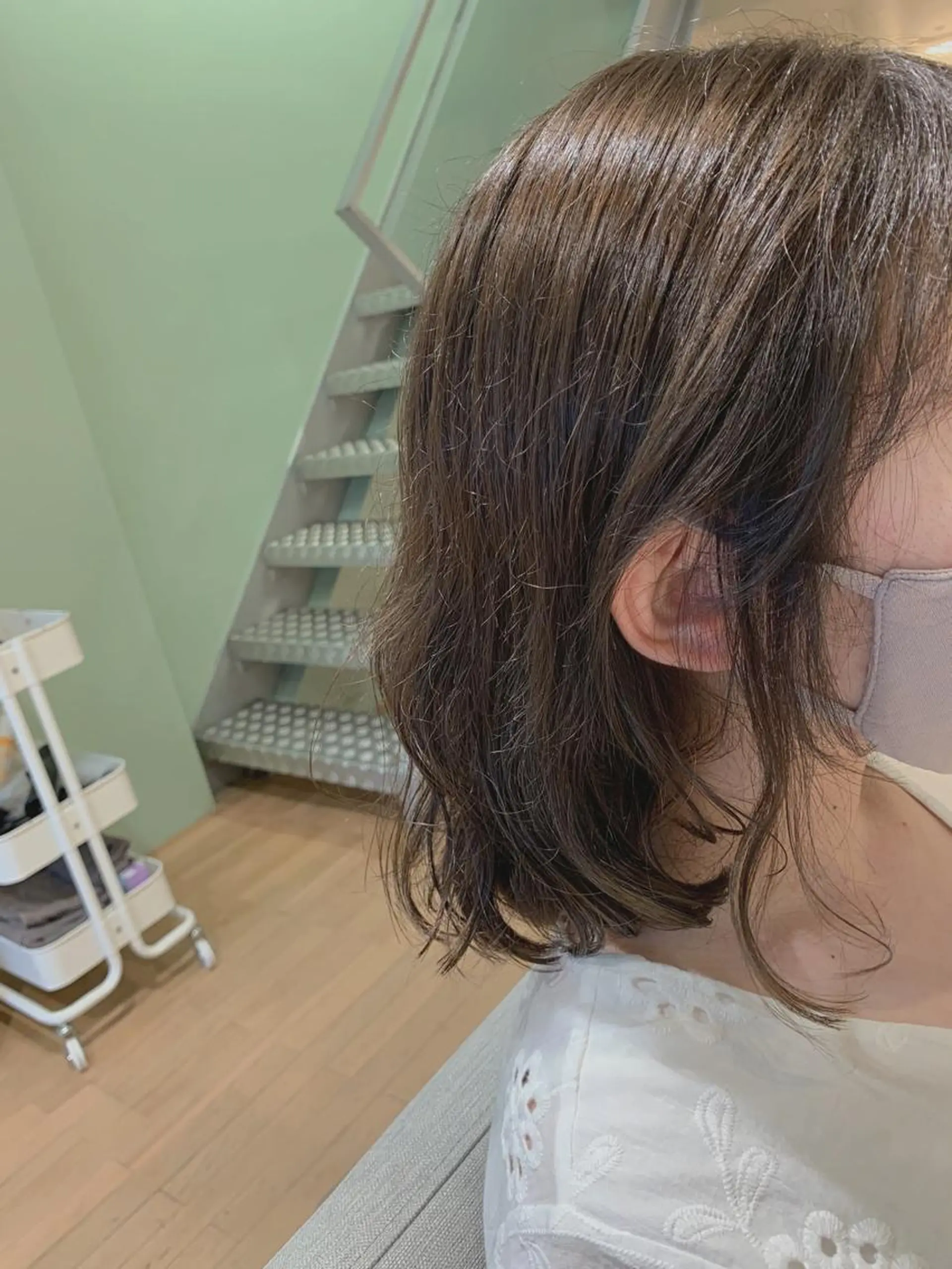 カラー パーマ ベージュカラー オリーブベージュ 村松 萌のヘアスタイル