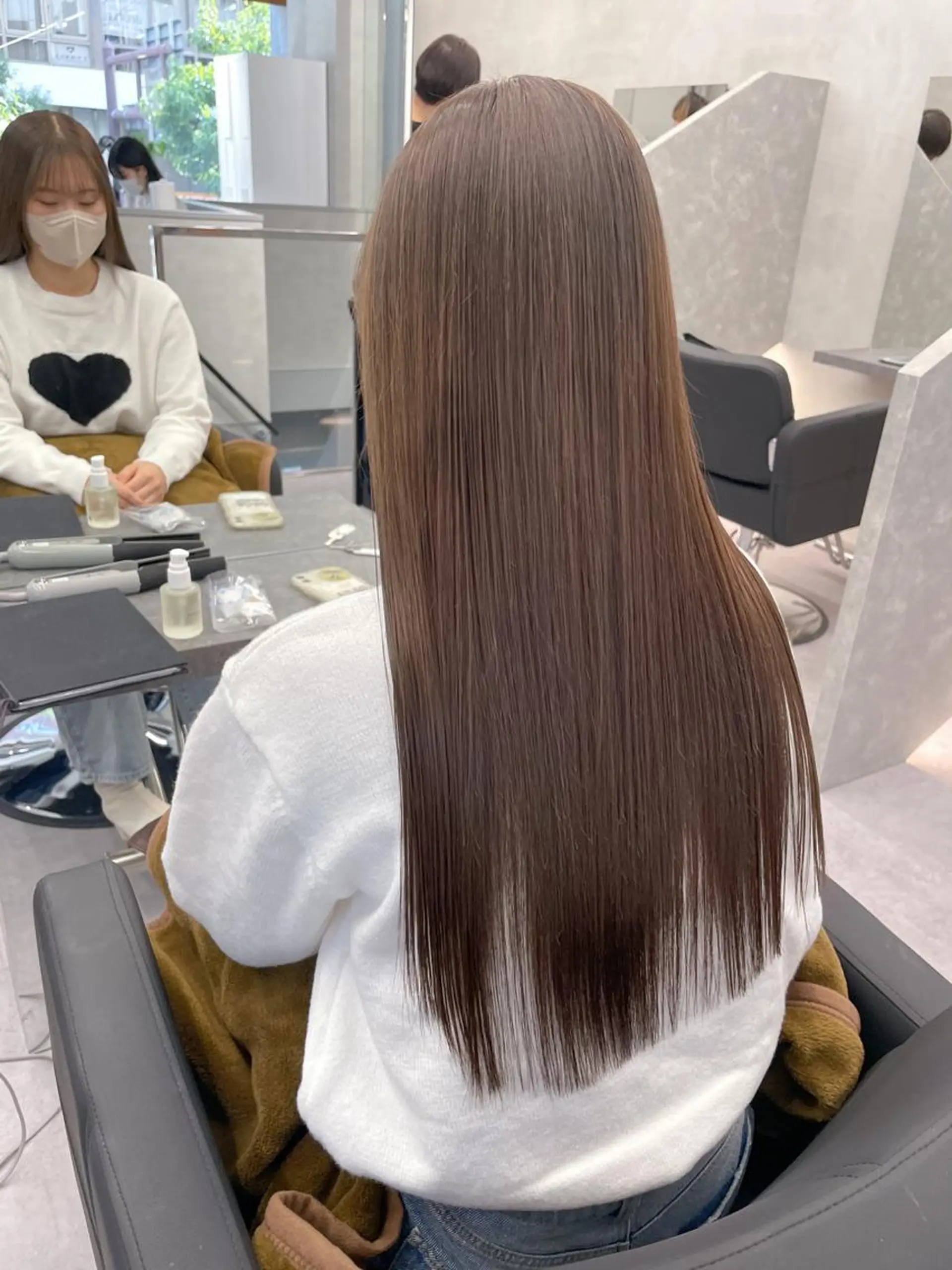 ロング アッシュ ピンクブラウン ピンクラベンダー レッドブラウン ボブ ikuma/ ミルクティーのヘアスタイル