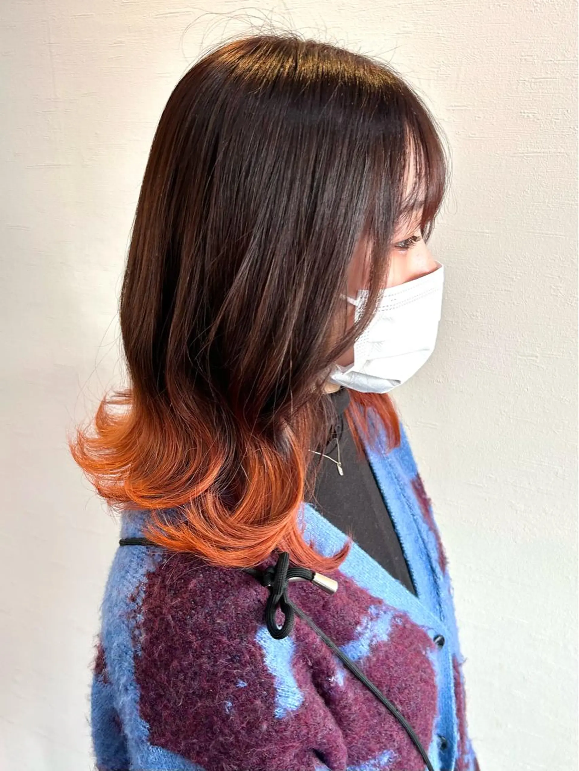 セミロング カラー 𝒌𝒚𝒐𝒌𝒂 🍀のヘアスタイル
