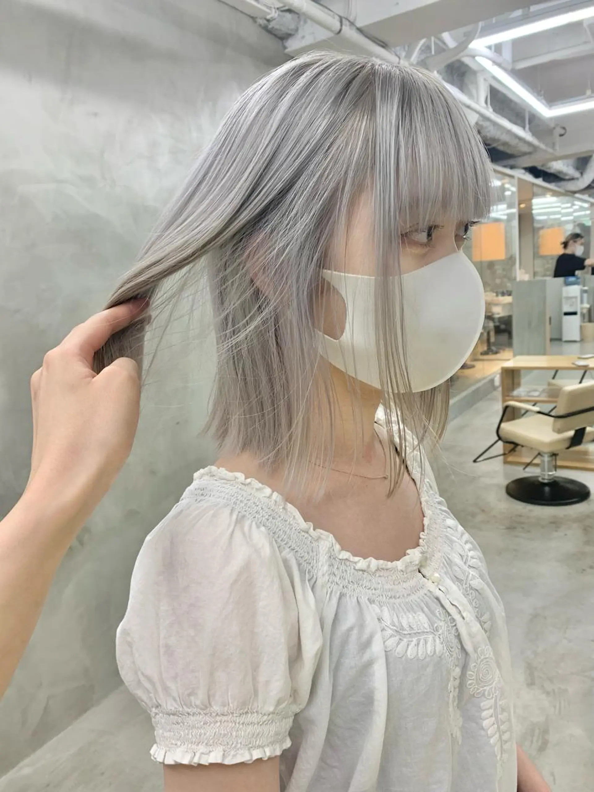 ミディアム カラー ブームボックス所属・🐝ハイトーンカラー hachi🐝のヘアスタイル