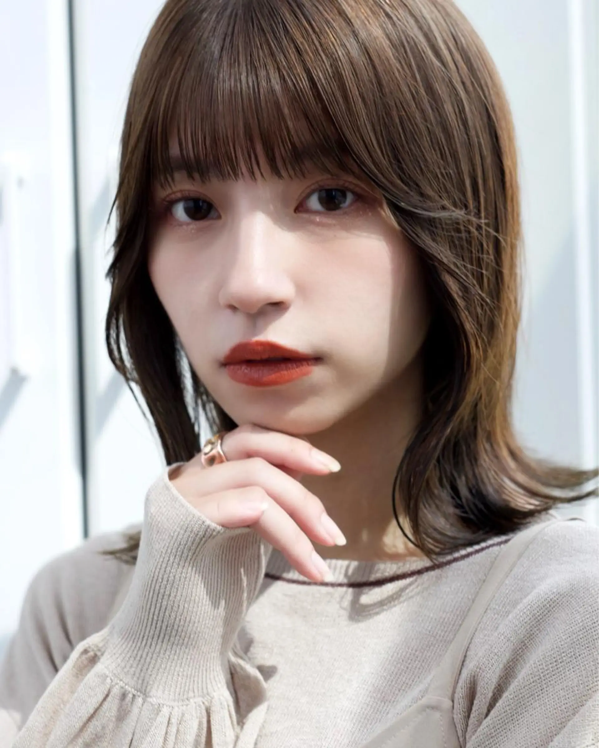 ロング カラー ベージュカラー SALOWIN原宿AROA店所属・顔まわり神カット✂︎ 齋藤雄大【表参道】のヘアスタイル