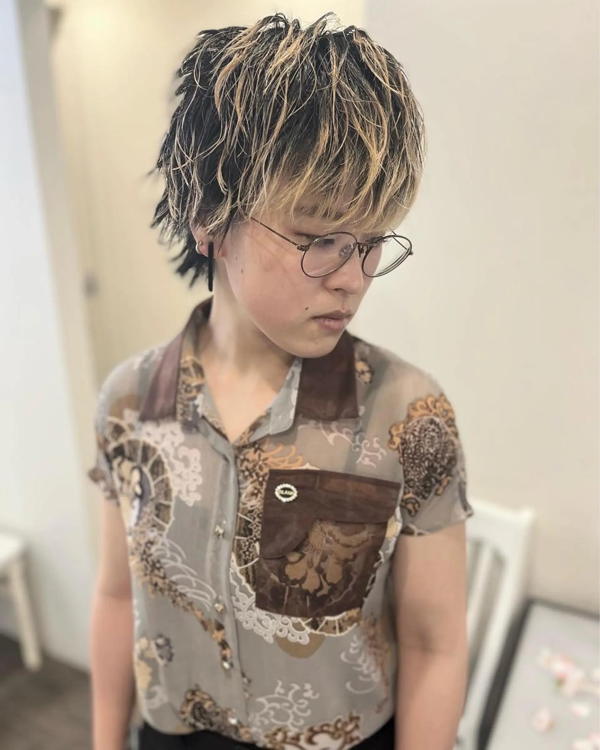 ショート カラー ブリーチ デザインカラー ハイトーンカラー 代表/岩橋 稜のヘアスタイル