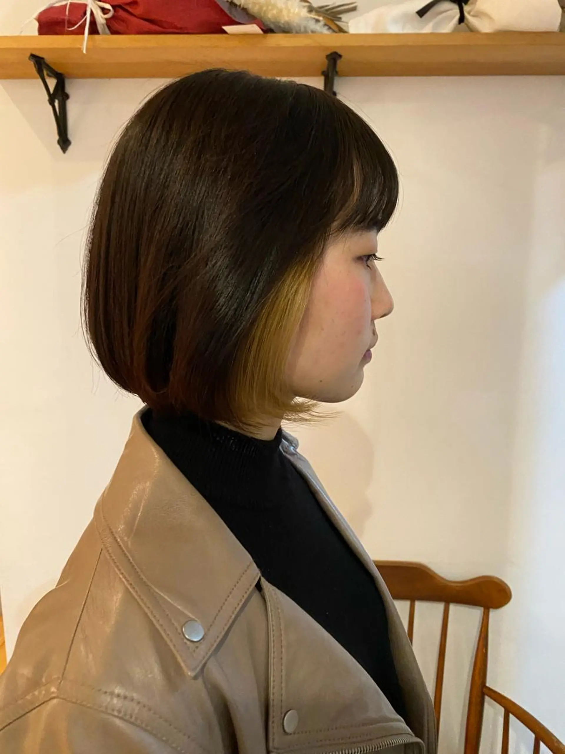 ミディアム ボブ 店長　ショート& パーマ　坂本のヘアスタイル
