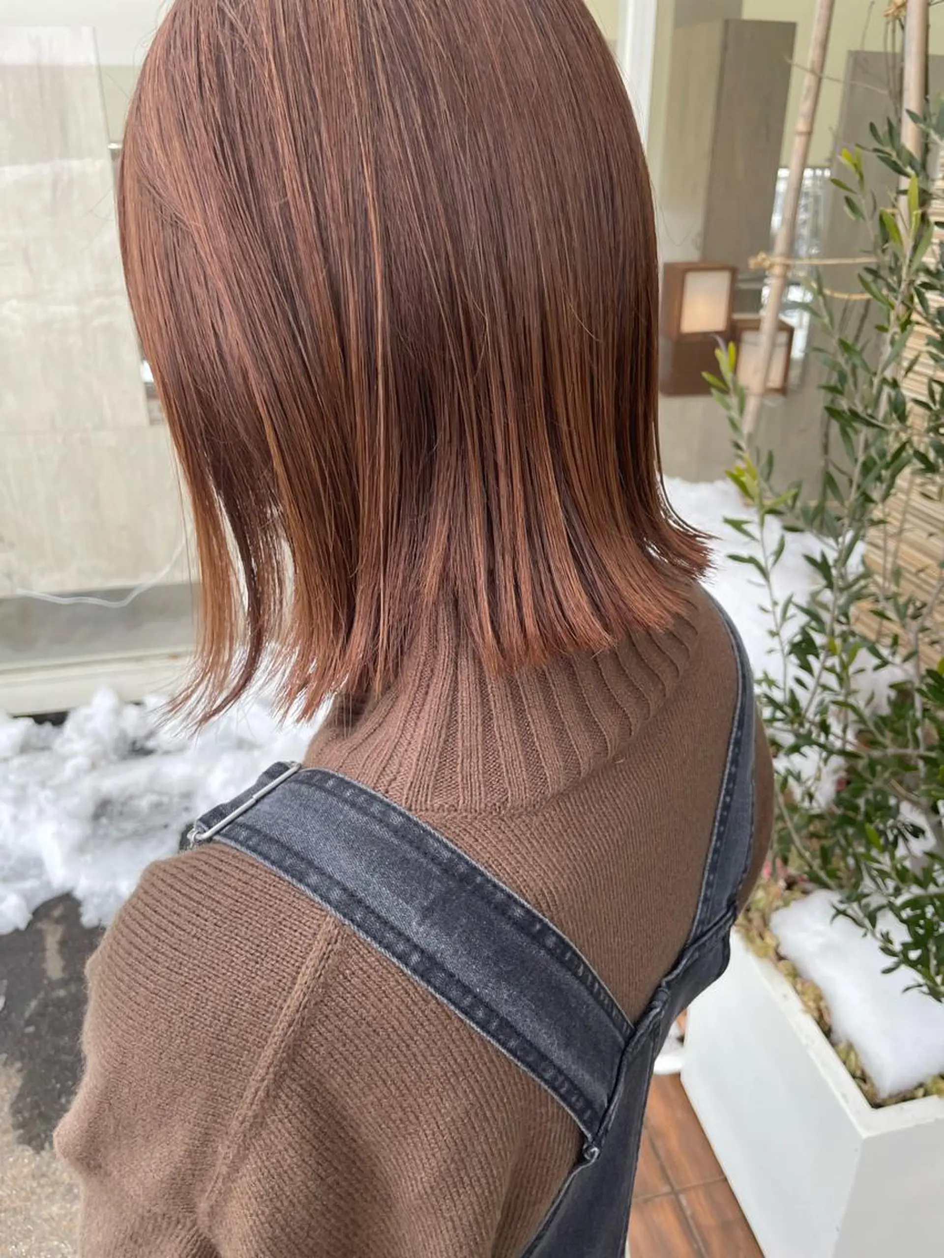 ミディアム カラー ボブ 鶴岡で縮毛矯正なら お任せ！ハヤシナオミのヘアスタイル
