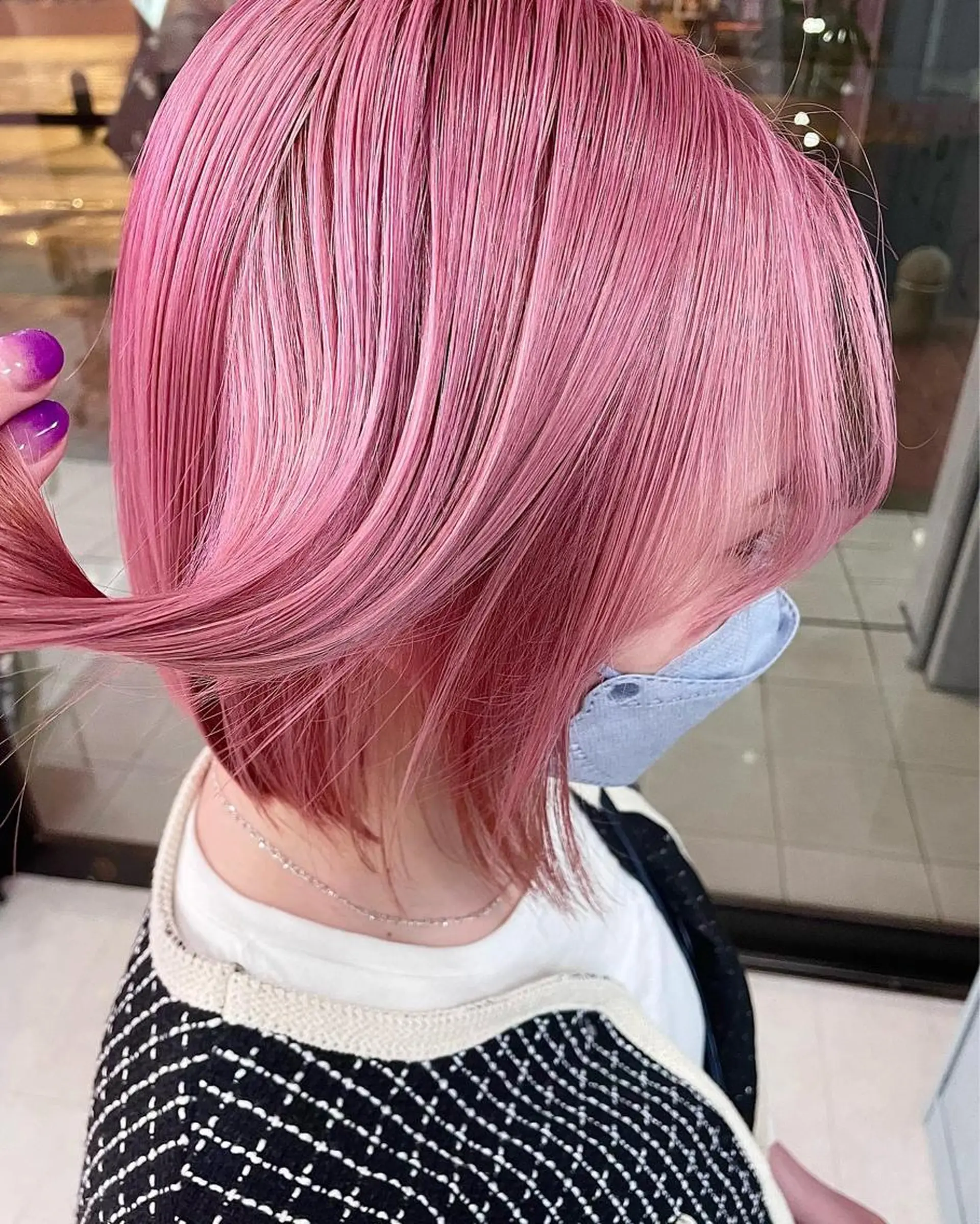 ミディアム ミディアムパーマ ボブ フレンチガーリー ヨシンモリ レイヤーカット ヘアカラー トリートメント ❄️💛エクステ ブリーチ❄️yukiのヘアスタイル
