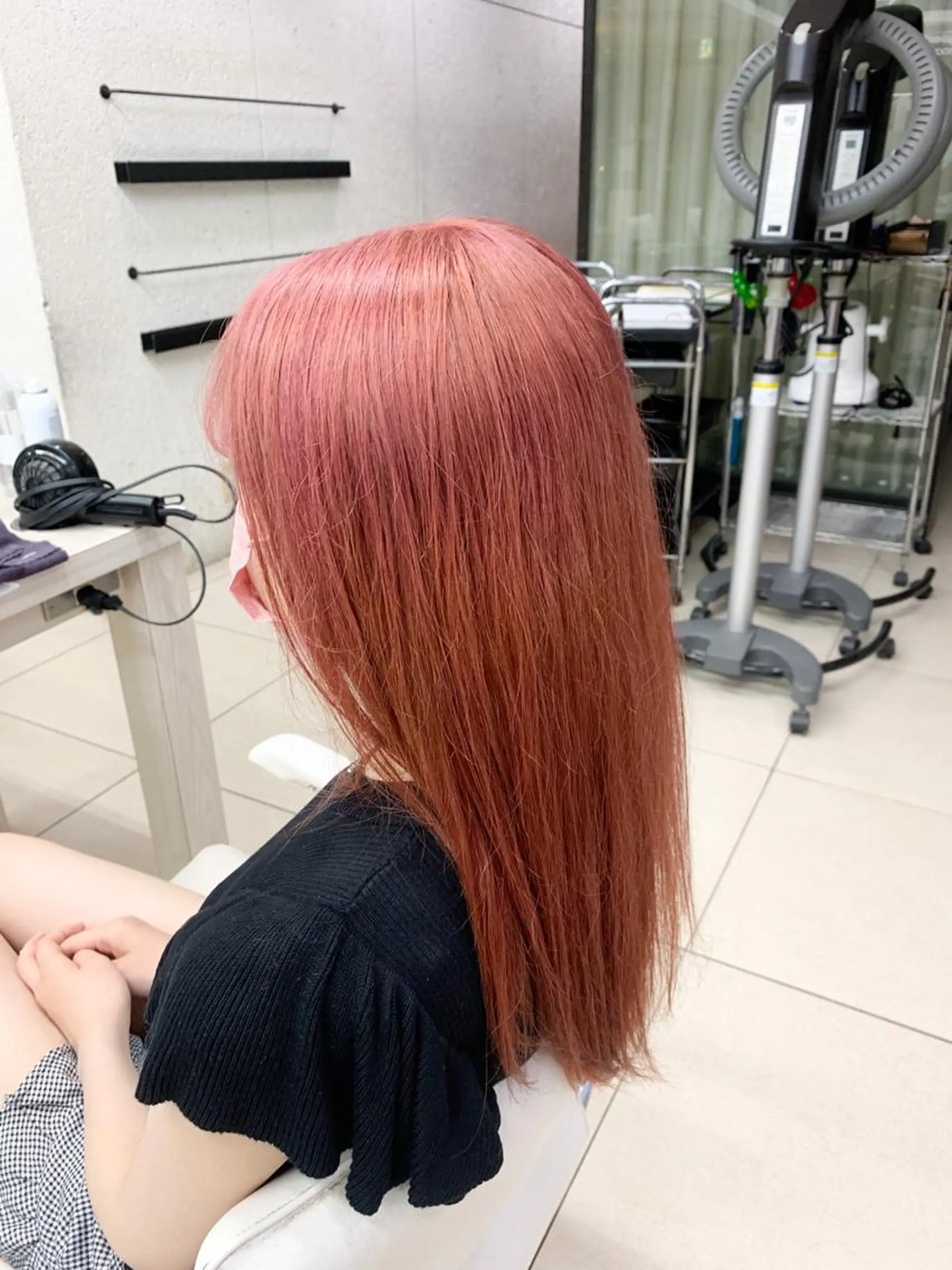 セミロング カラー バレイヤージュ ベージュカラー オレンジ ピンクカラー 学生 カット ヘアカラー トリートメント ✨ブリーチカラー特化 🦄✨当日予約⭕️✨のヘアスタイル
