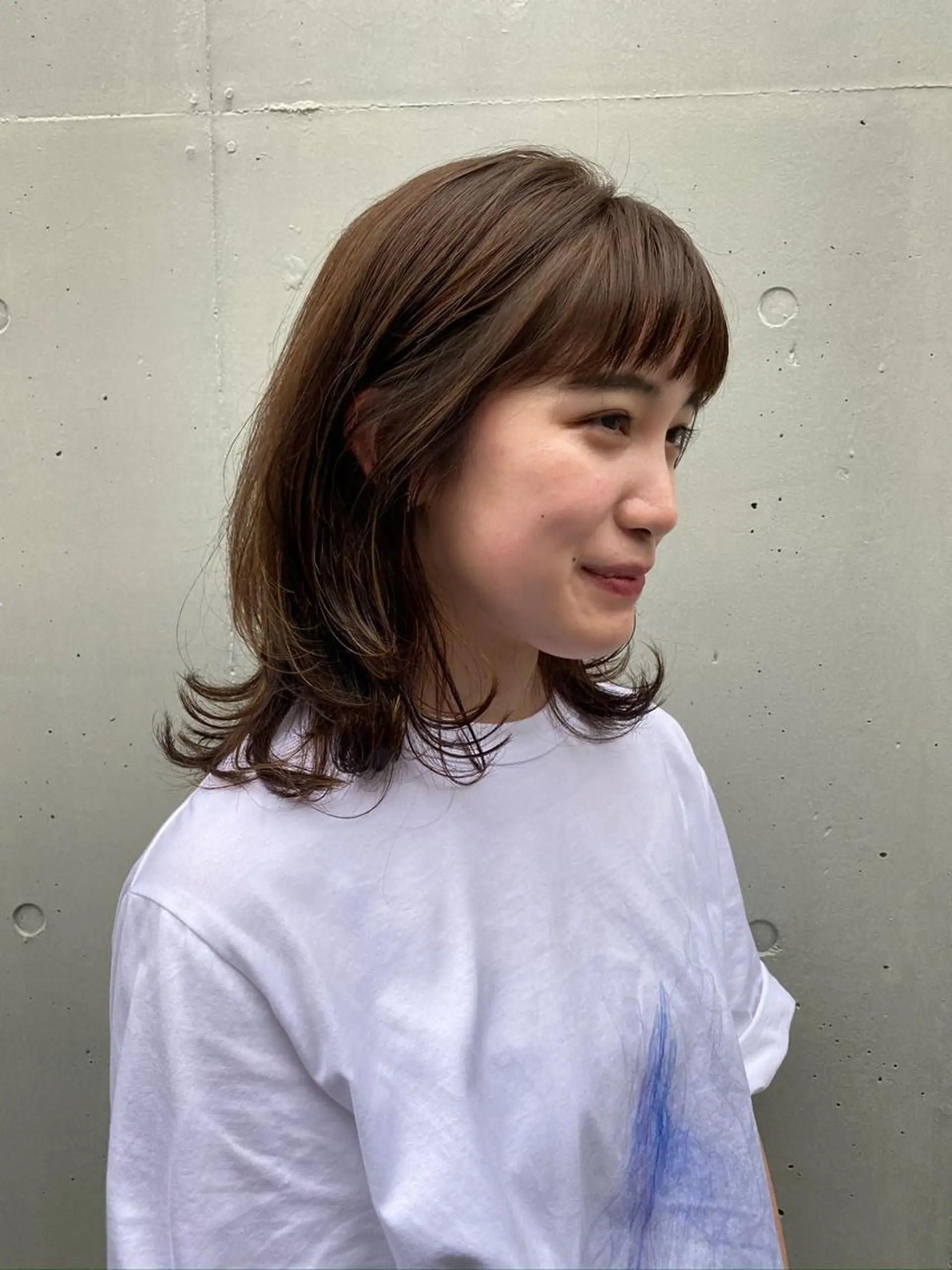 ミディアム カラー ミディアムレイヤー レイヤーカット NAKAI所属・ミディアムヘア🌼 さきのヘアスタイル