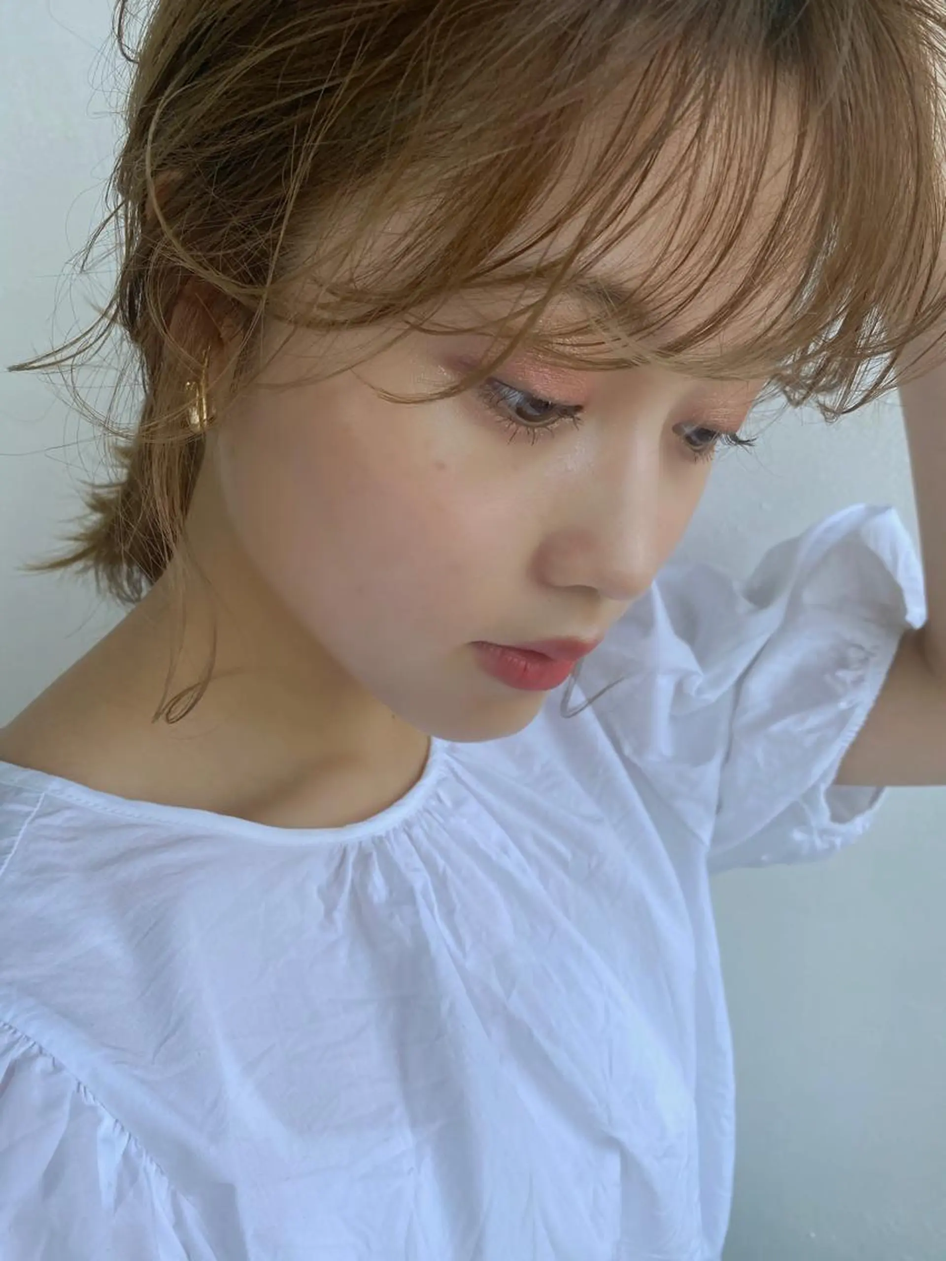 セミロング カラー パーマ ヘアアレンジ 🥣 hashi 🛋️のヘアスタイル