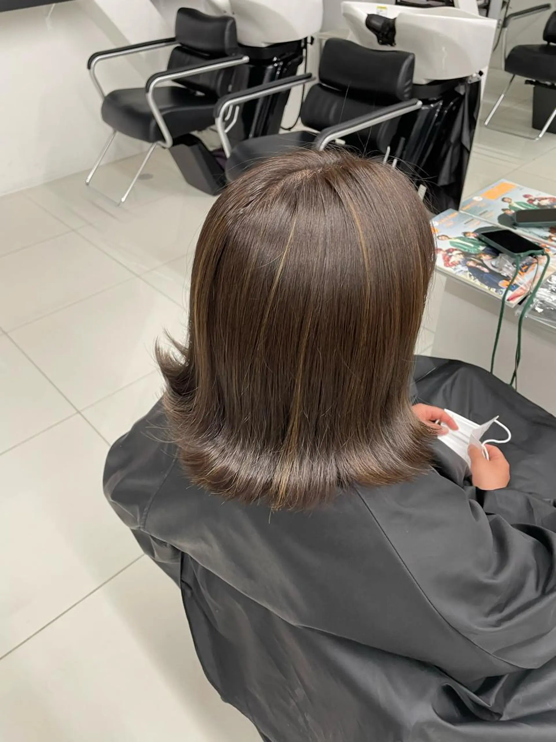 ミディアム カラー ハイライトカラー ハイライト ✨無料！カット モデル募集✨夕貴のヘアスタイル