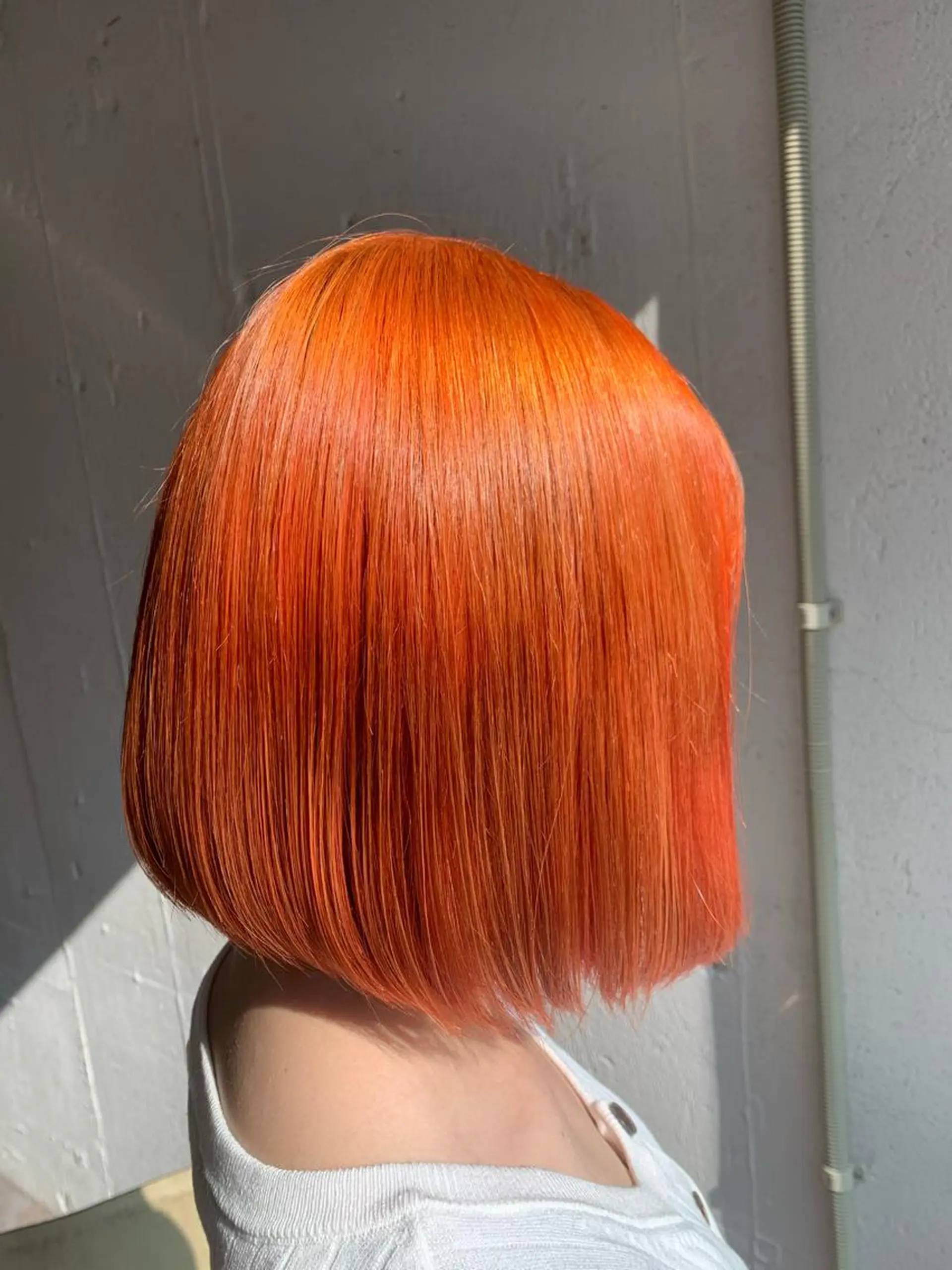 ミディアム カラー オレンジ ボブ カット ヘアカラー 💛丁寧さNo.🥇 🧸片山智裕💛のヘアスタイル