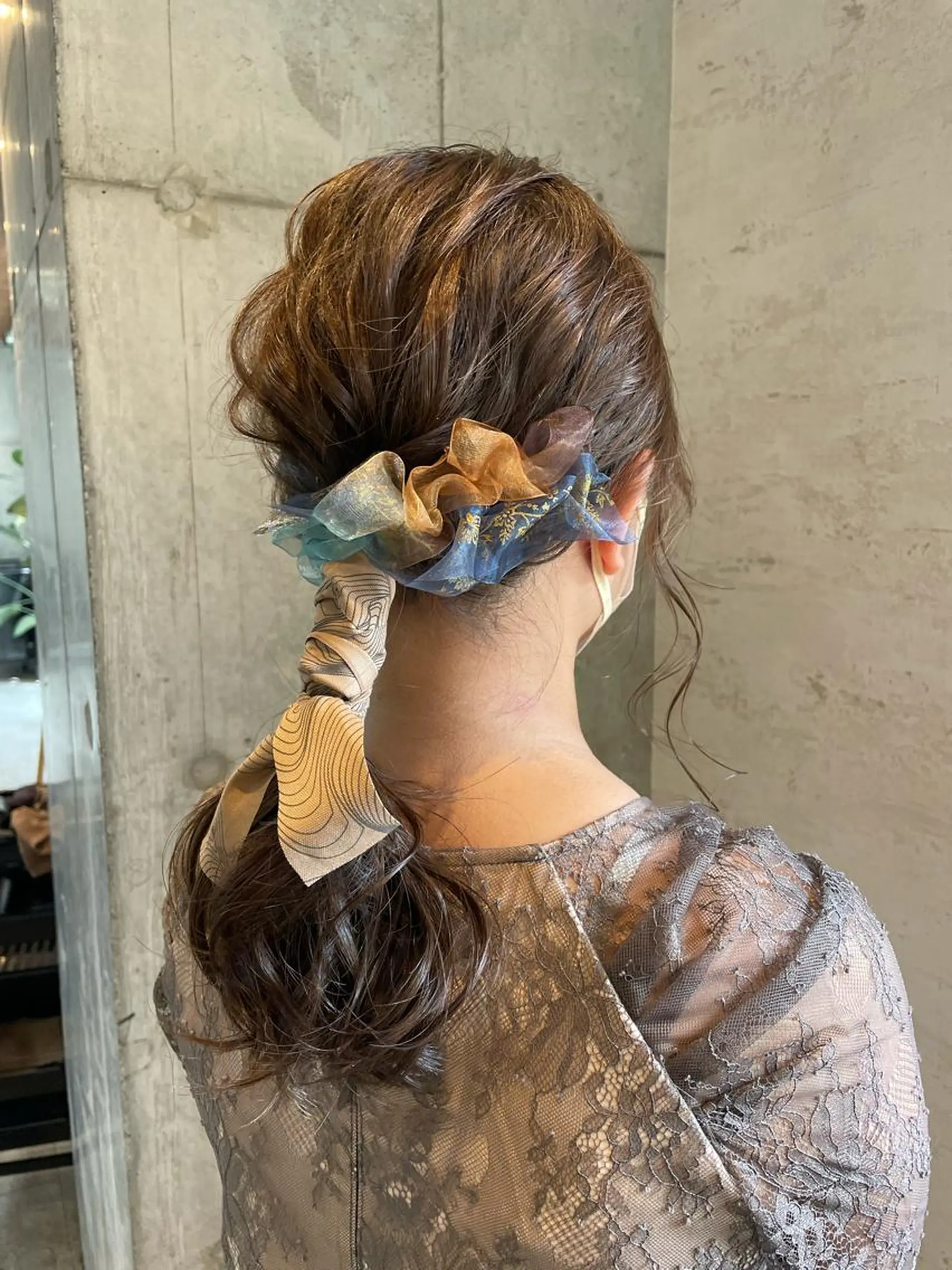 セミロング ヘアアレンジ ヘアセット 女性に人気♪ はやしほのかのヘアスタイル