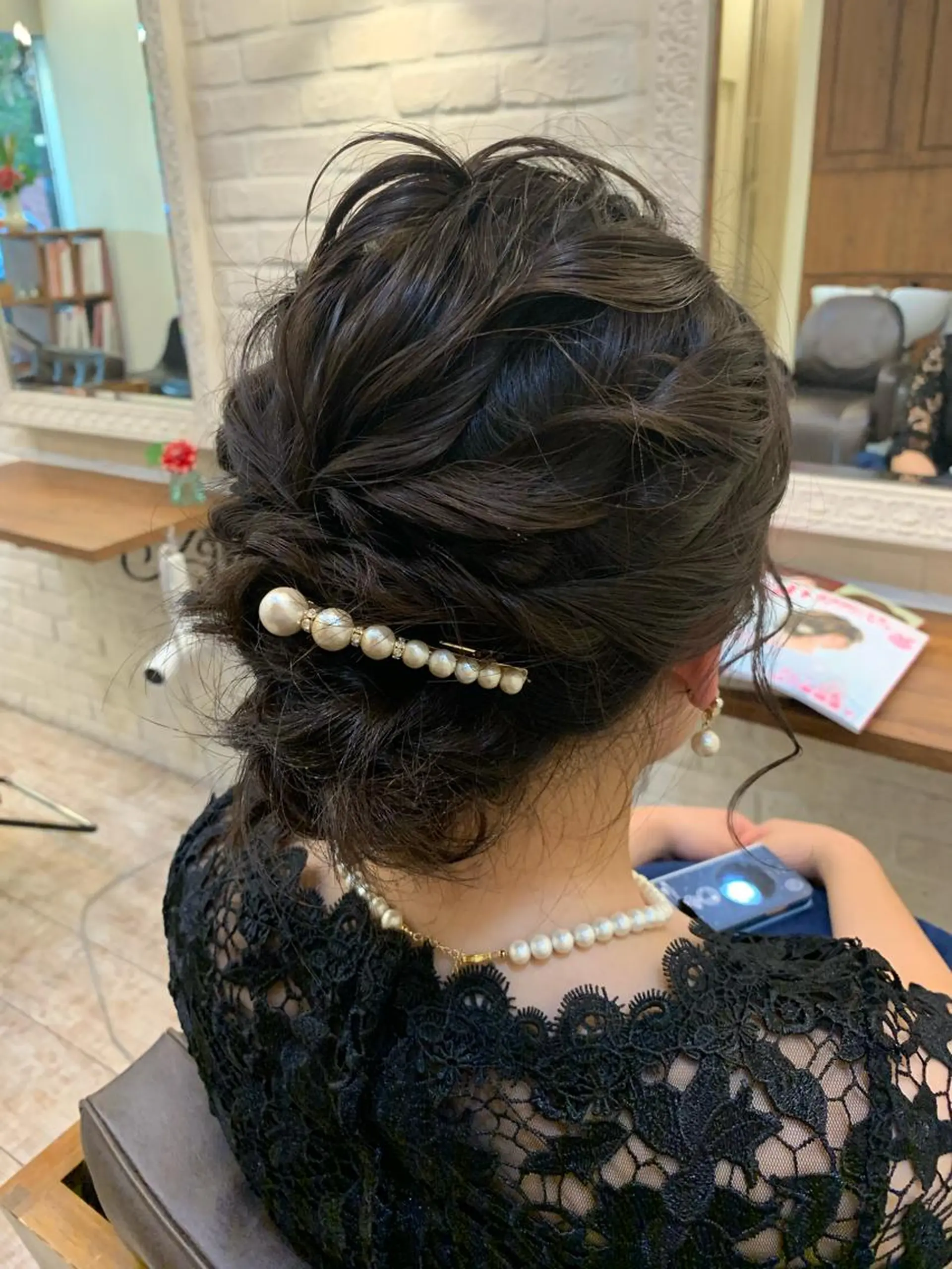 ミディアム ヘアアレンジ 結婚式・ブライダル 飯塚 沙衣のヘアスタイル