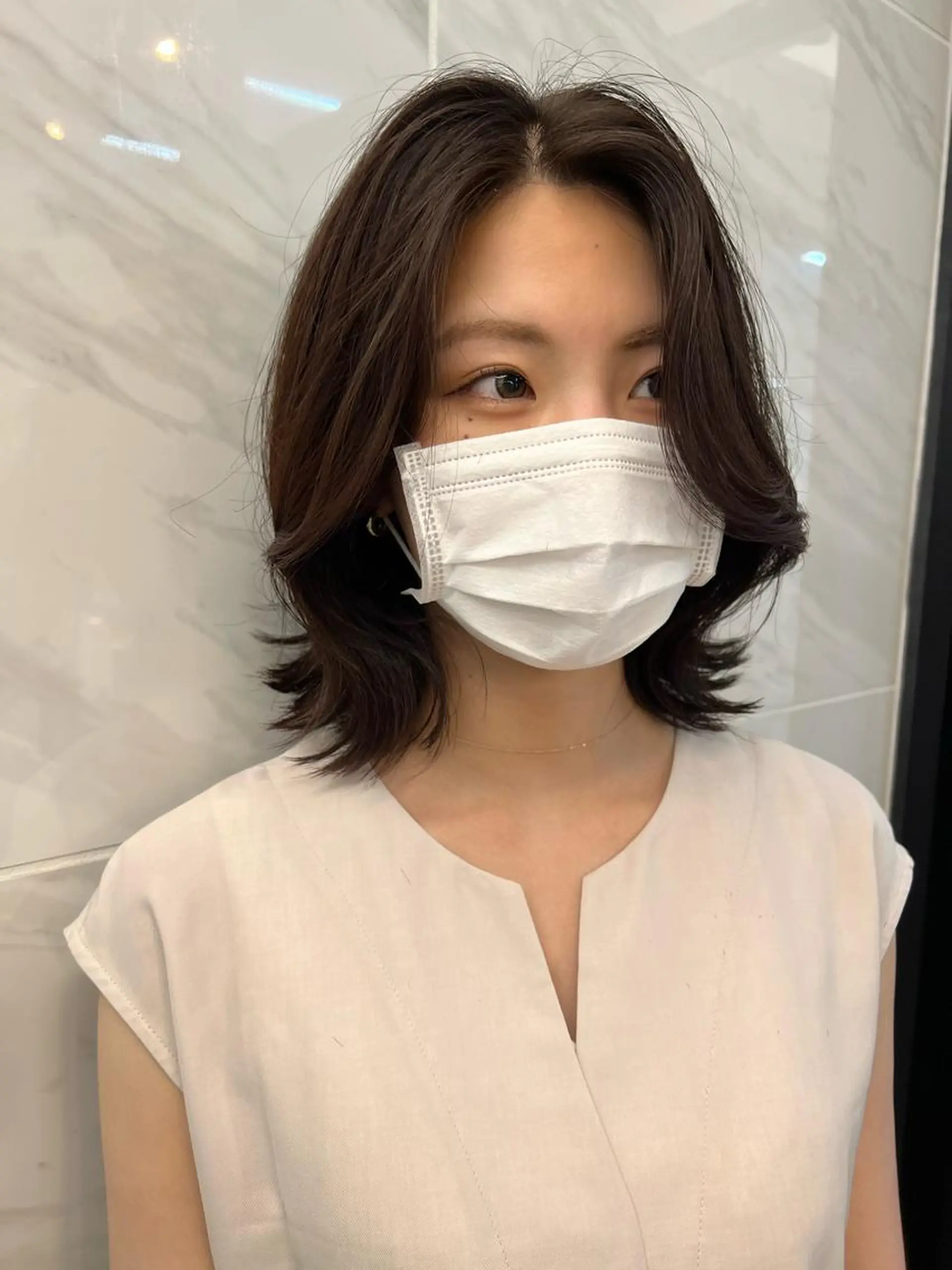 ショート ボブ 顔まわりレイヤー レイヤーカット カット 🩶韓国/似合わせ/ さわ🩶のヘアスタイル