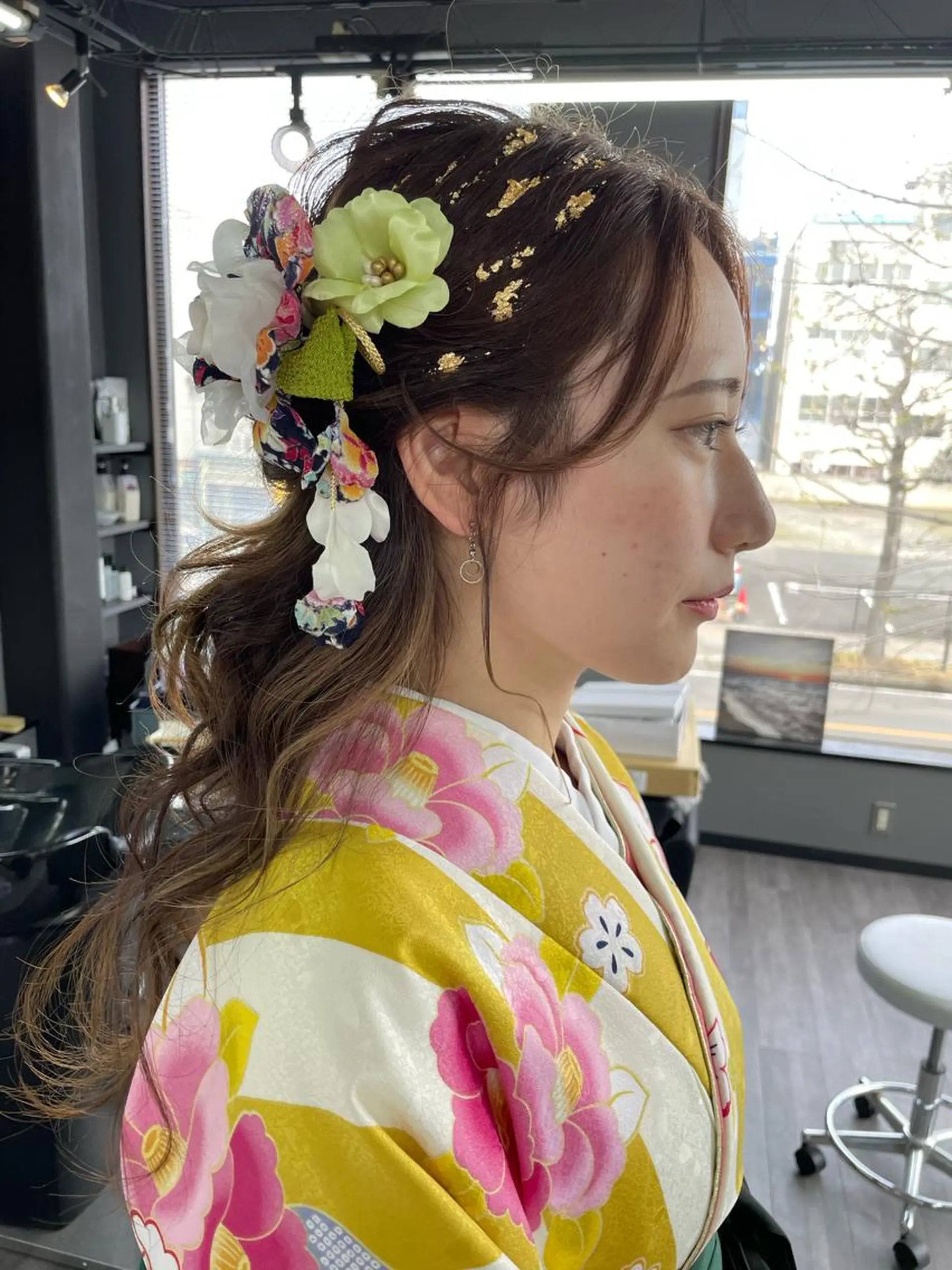 ヘアアレンジ ハーフアップ 卒業式のヘアスタイル オノ アカネのヘアスタイル