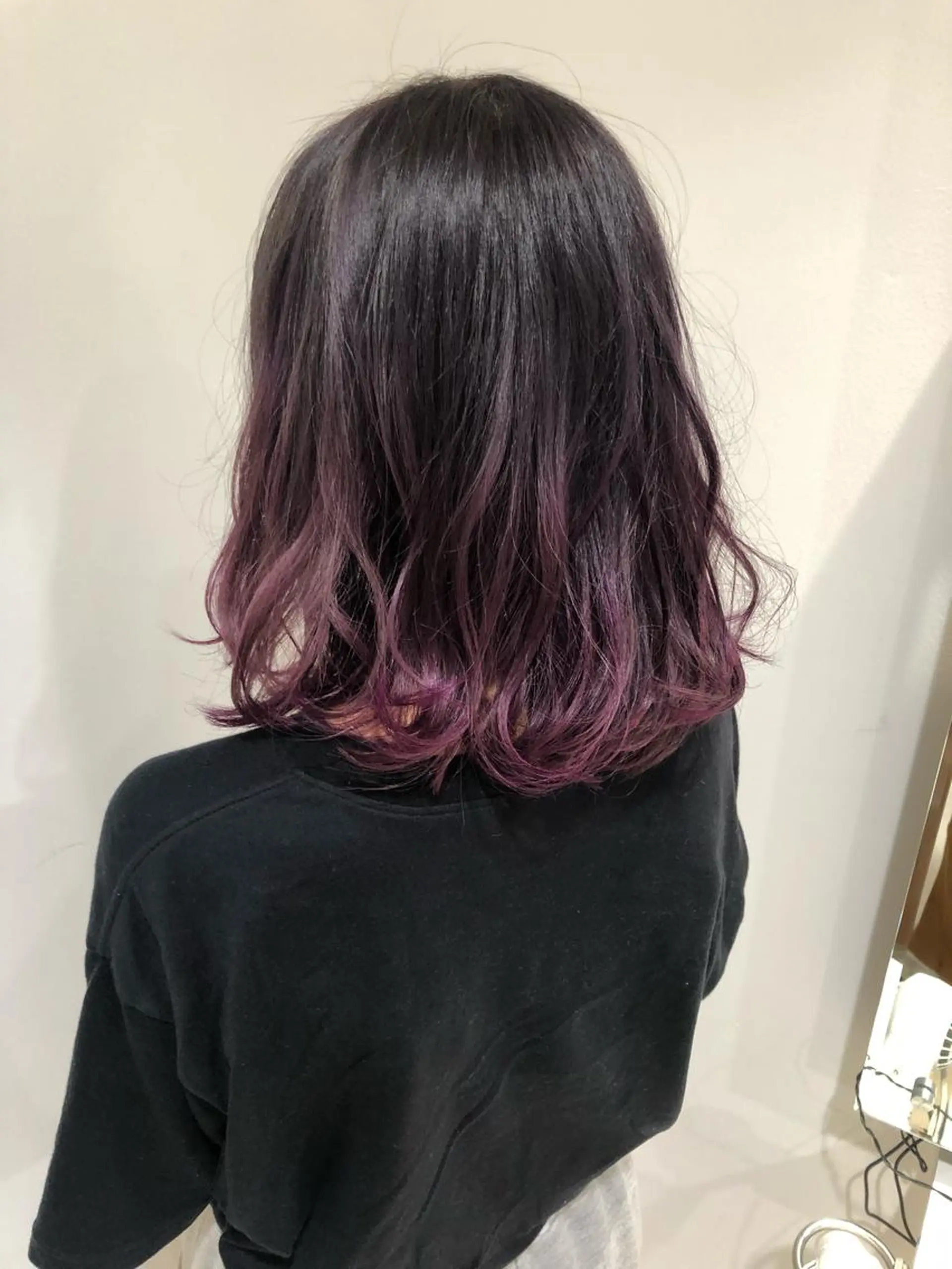 ミディアム カラー カシス グラデーションカラー パープルカラー ヤマモト マイのヘアスタイル